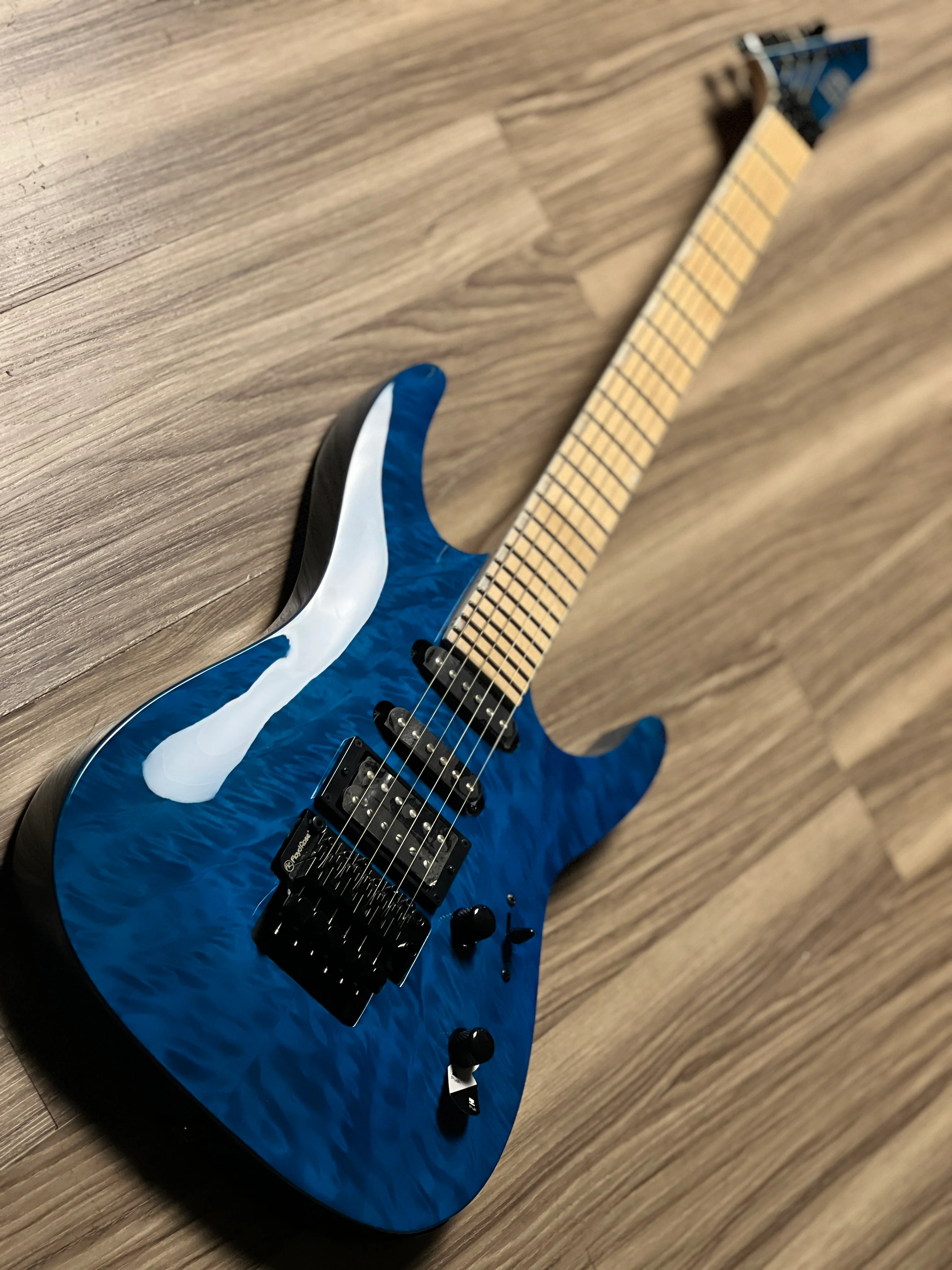 ESP LTD MH-203QM in See Thru Blue - Image 3