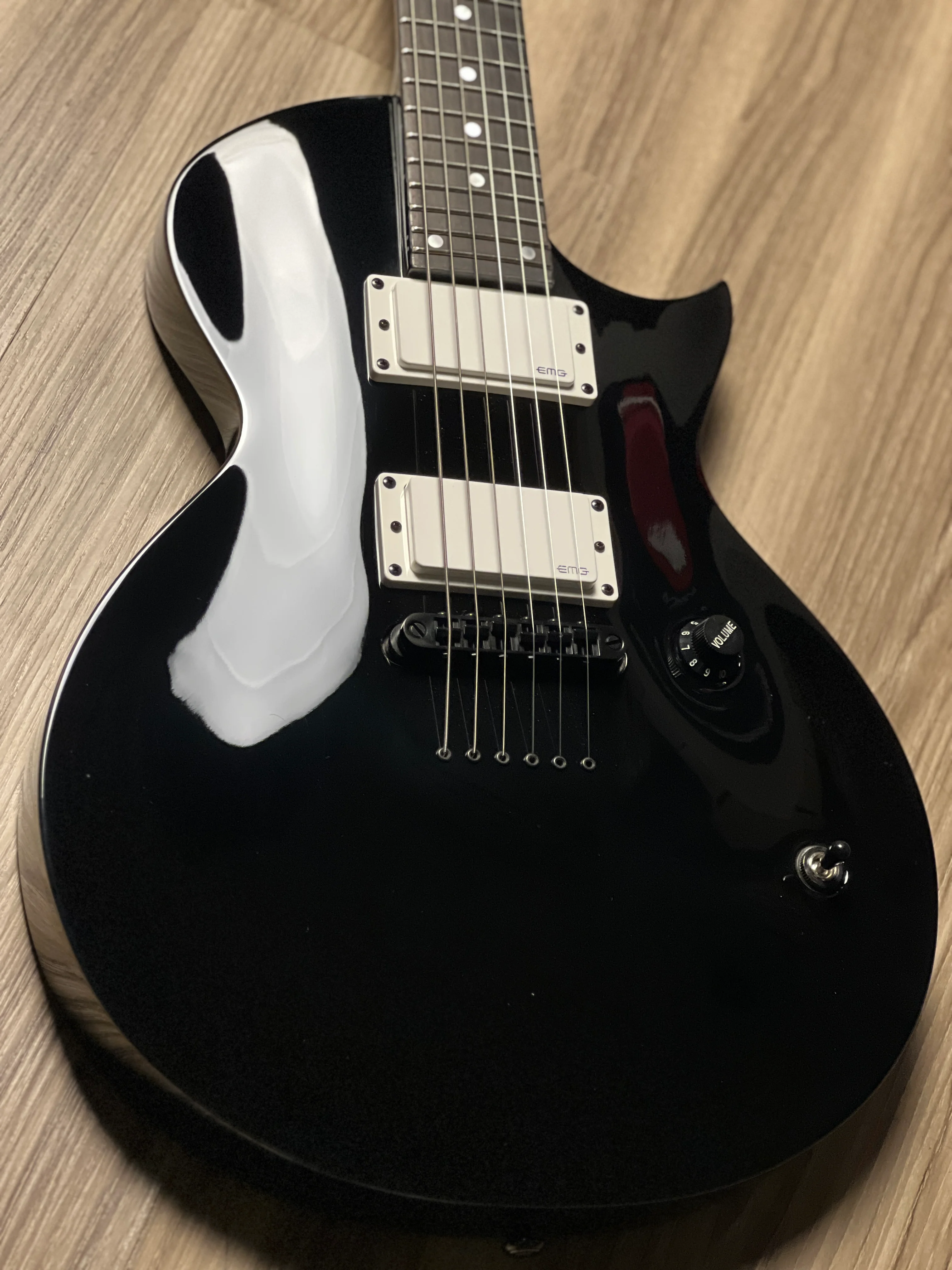 ESP LTD Ted Aguilar Signature TED-EC In Black with Hardshell Case W24022914 - Image 10