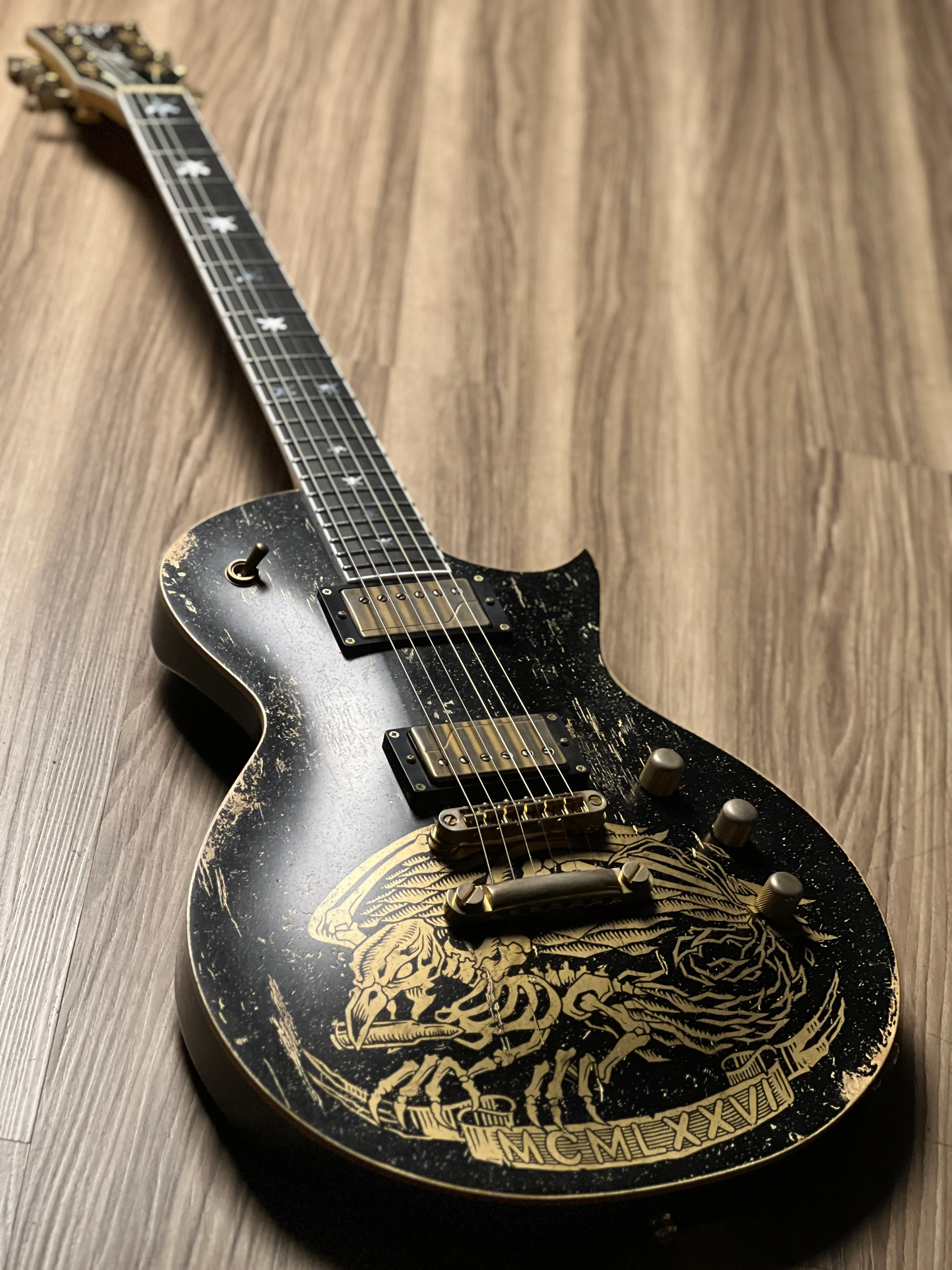 ESP Will Alder Signature Warbird Custom Shop in Distressed E4620231 - Image 10