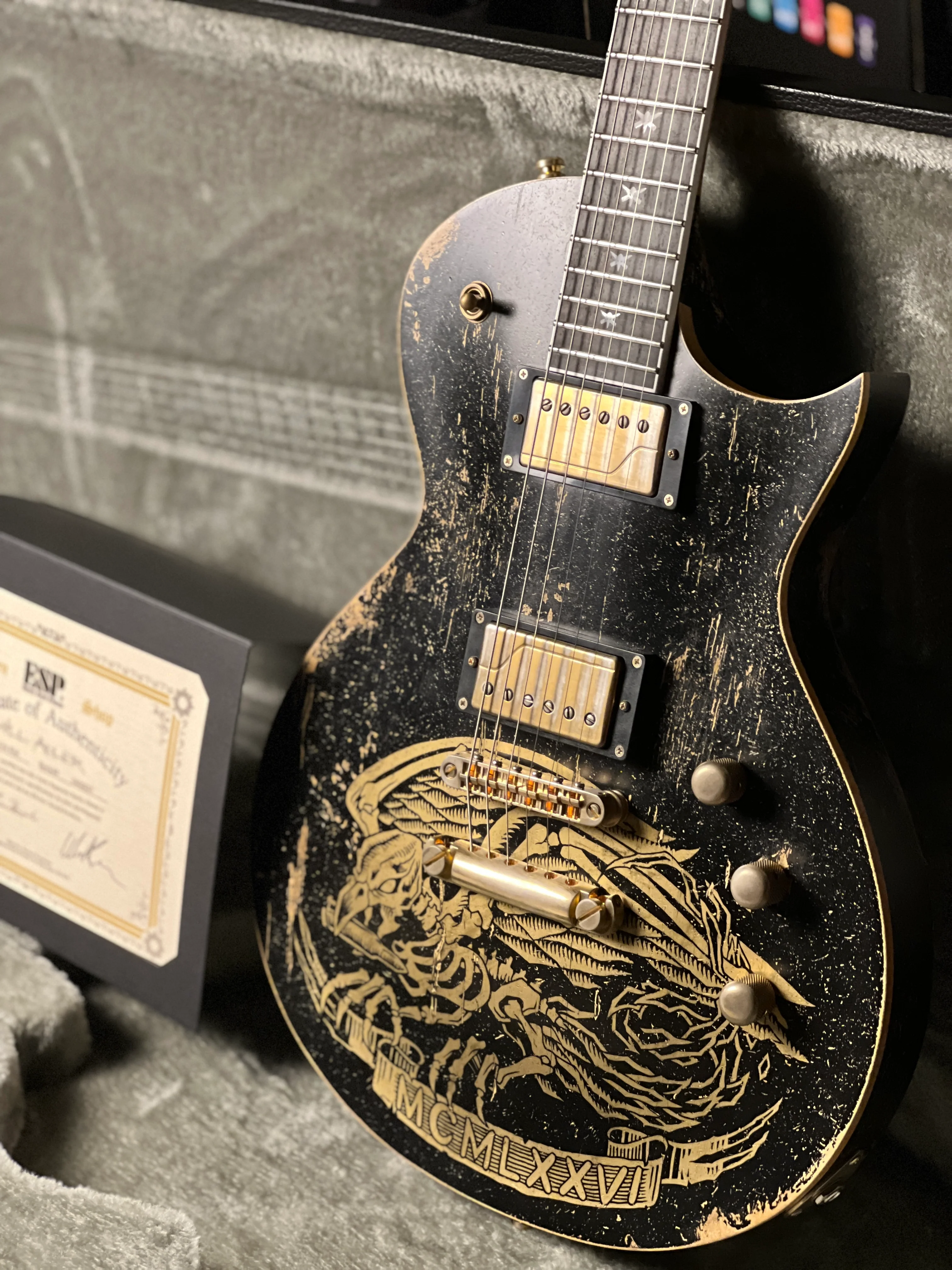 ESP Will Alder Signature Warbird Custom Shop in Distressed E4620231 - Image 19