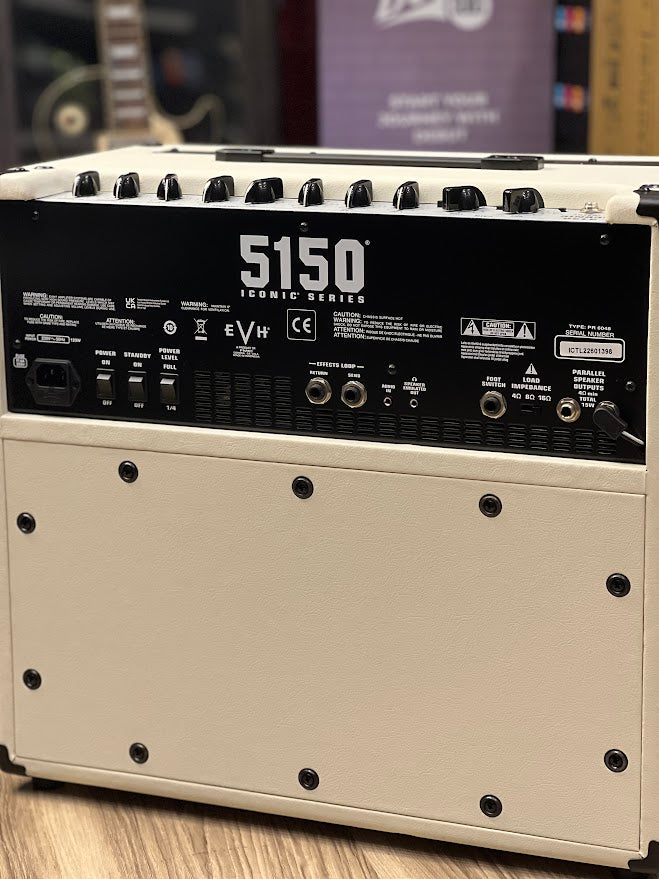 EVH 5150 Iconic 15W 1x10 Guitar Amplifier Ivory 230V UK - Image 7