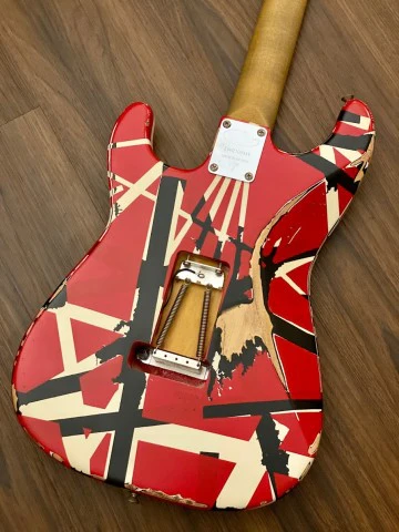 EVH Striped Series Frankenstein Relic - Red/Black/White - Image 3