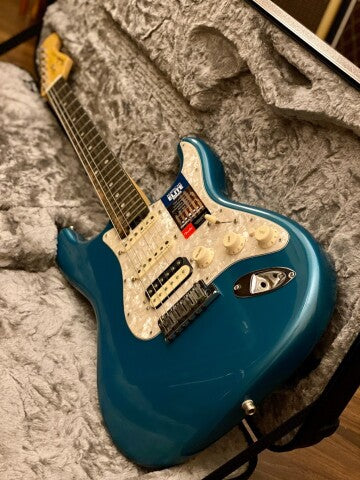 Fender American Elite Stratocaster HSS Shawbucker with Ebony FB in Ocean Turquoise - Image 4