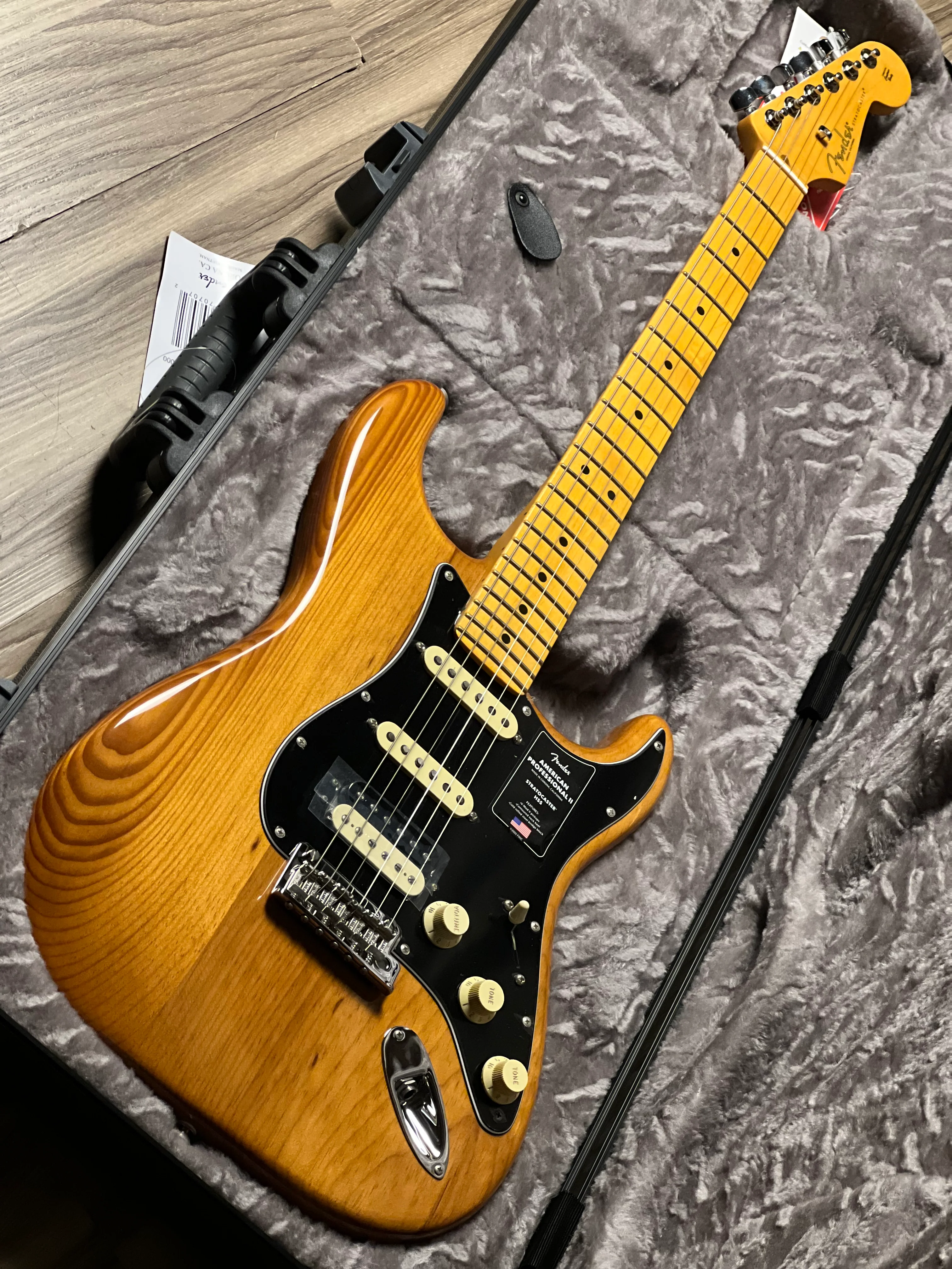 Fender American Professional II HSS Stratocaster with Maple FB in Roasted Pine US23077960 - Image 2