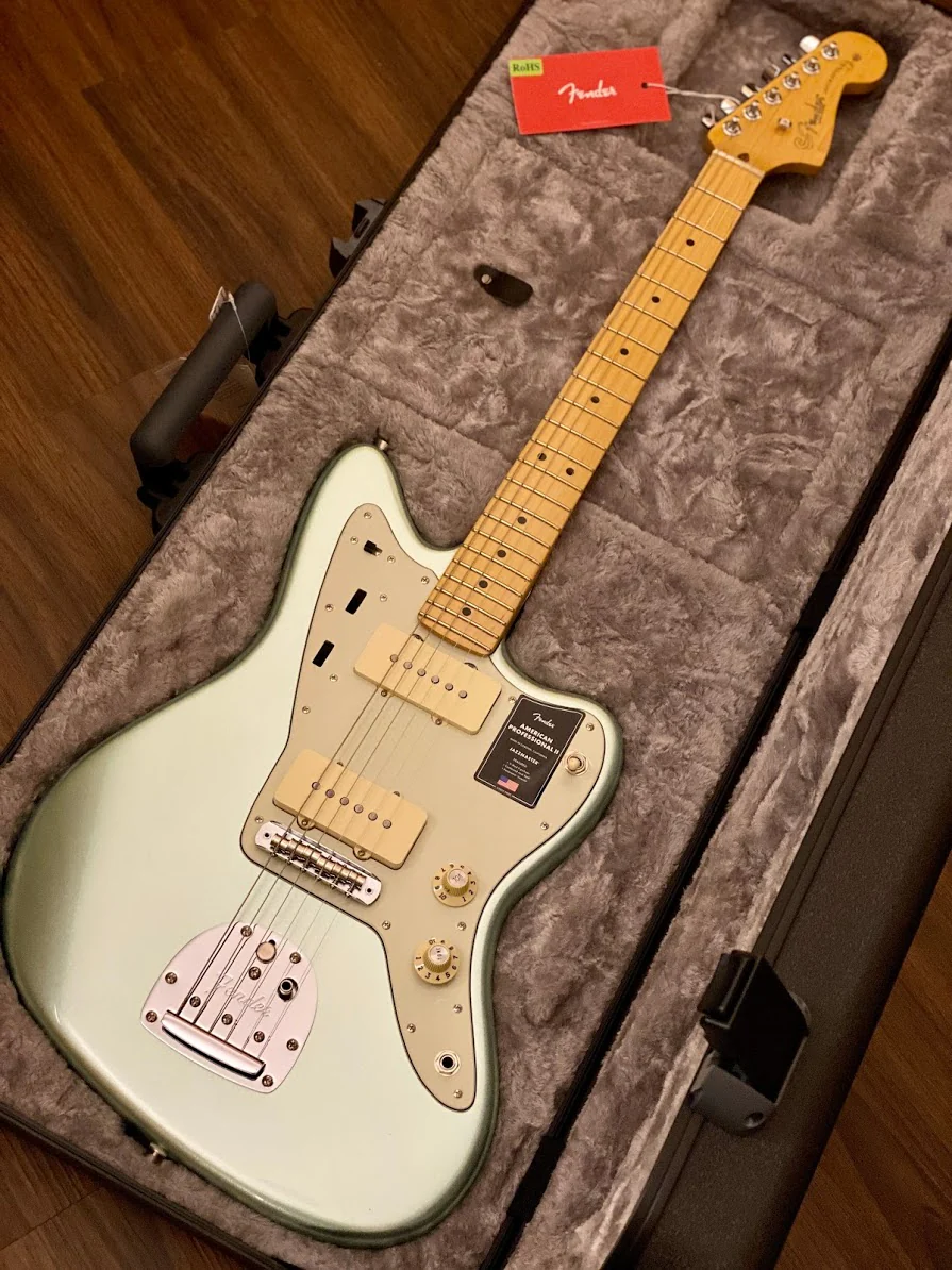 Fender American Professional II Jazzmaster Maple FB - Mystic Surf Green - Image 3