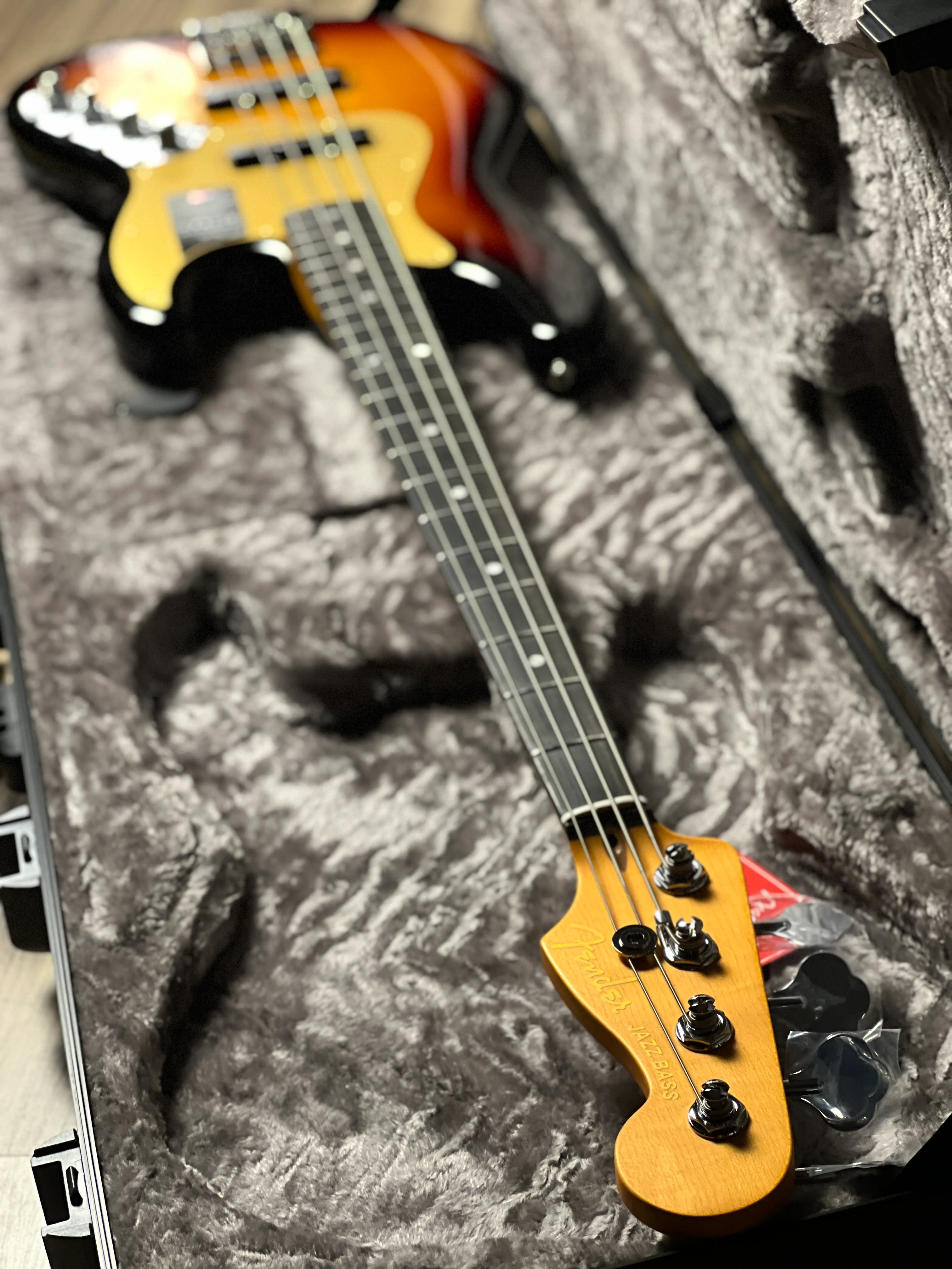Fender American Ultra II Jazz Bass with Ebony FB in Ultraburst US24006709 - Image 7