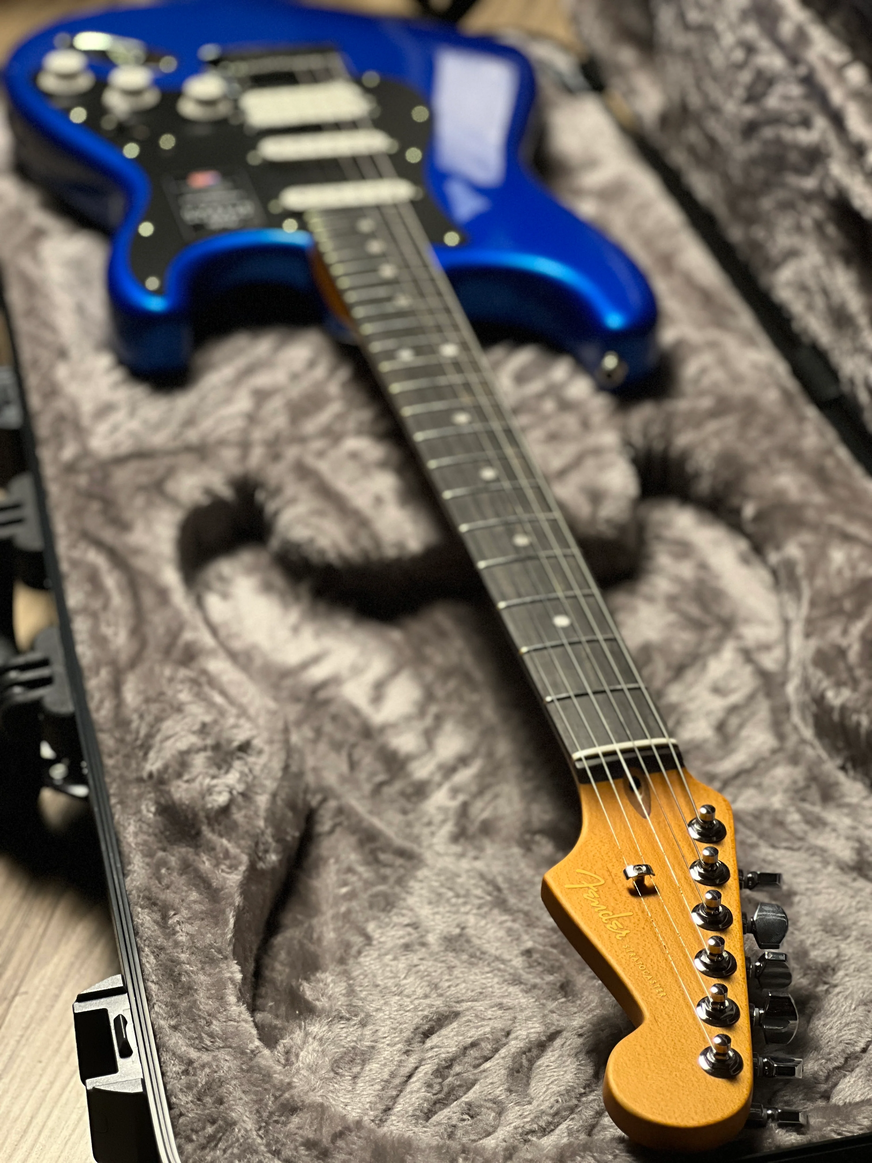 Fender American Ultra II Stratocaster HSS with Ebony FB in Noble Blue US240034640 - Image 8