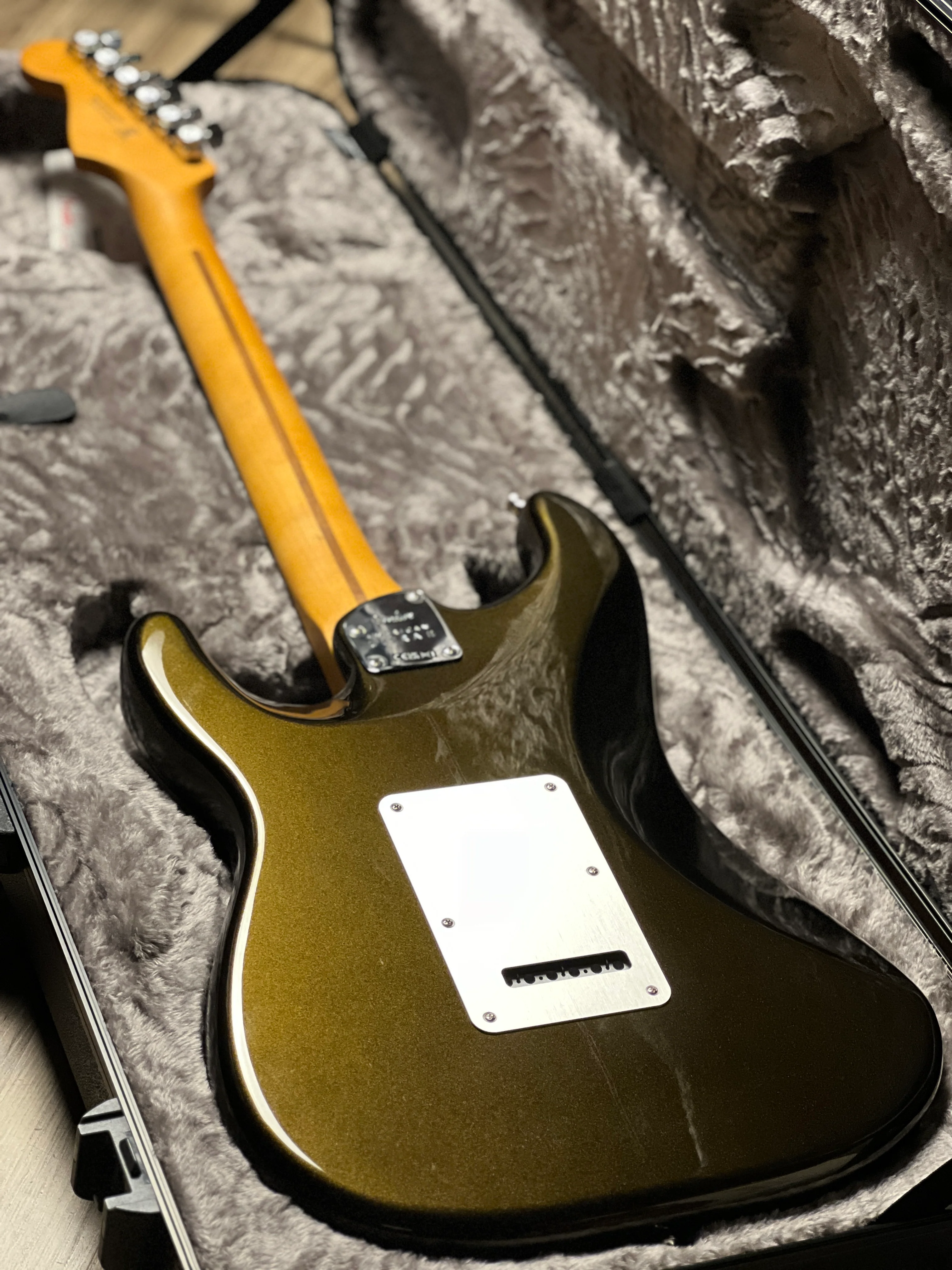 Fender American Ultra II Stratocaster HSS with Ebony FB in Texas Tea US240036723 - Image 7