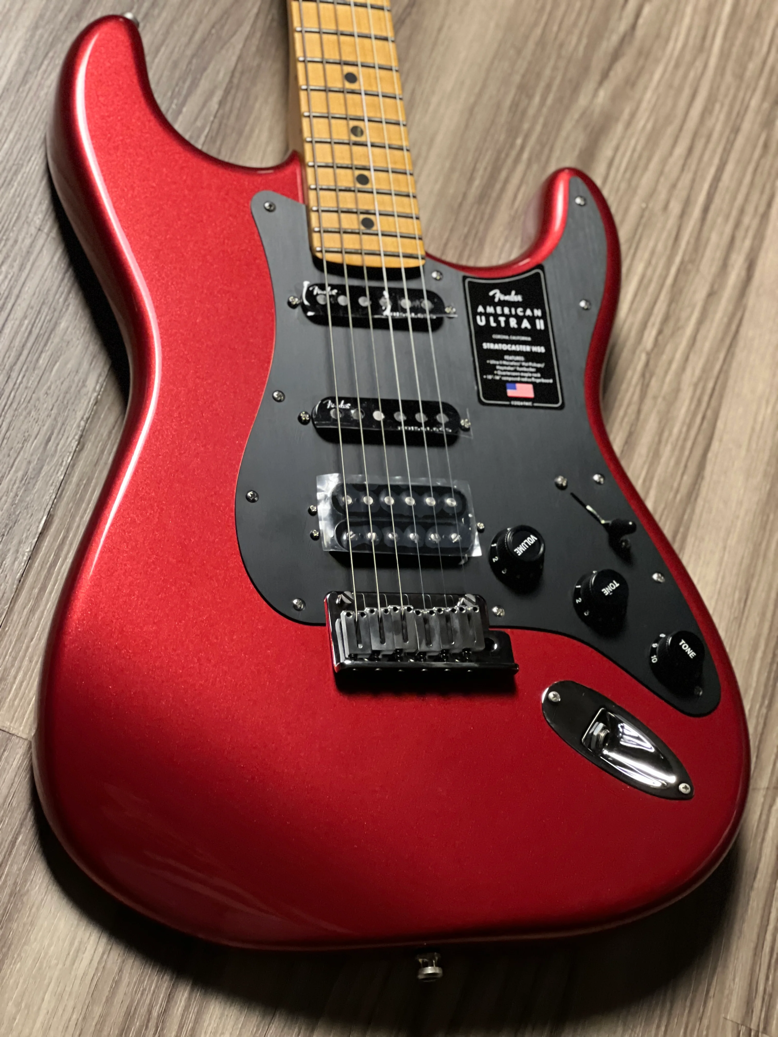 Fender American Ultra II Stratocaster HSS with Maple FB in Sinister Red US240038930 - Image 10