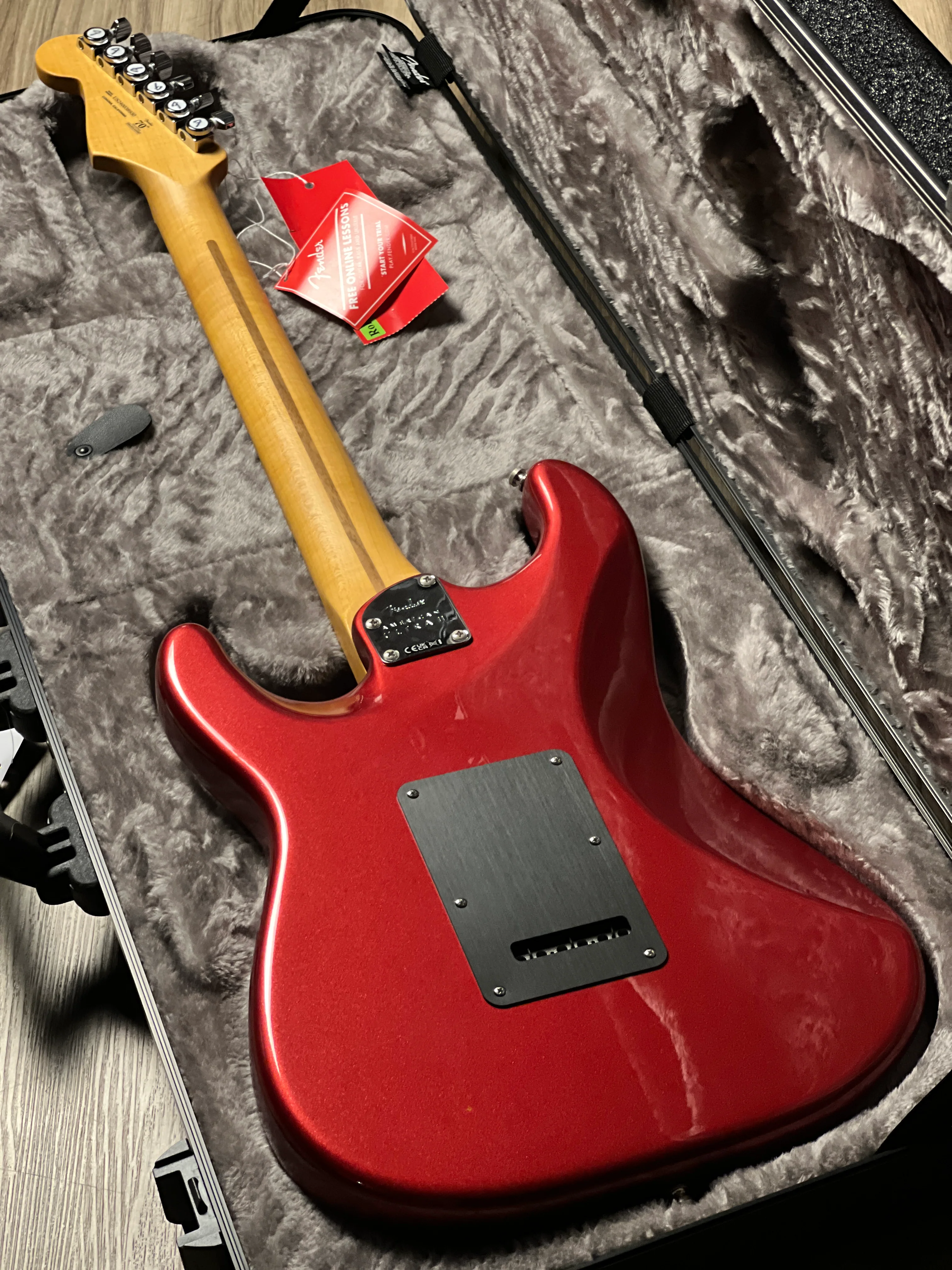 Fender American Ultra II Stratocaster HSS with Maple FB in Sinister Red US240038930 - Image 5