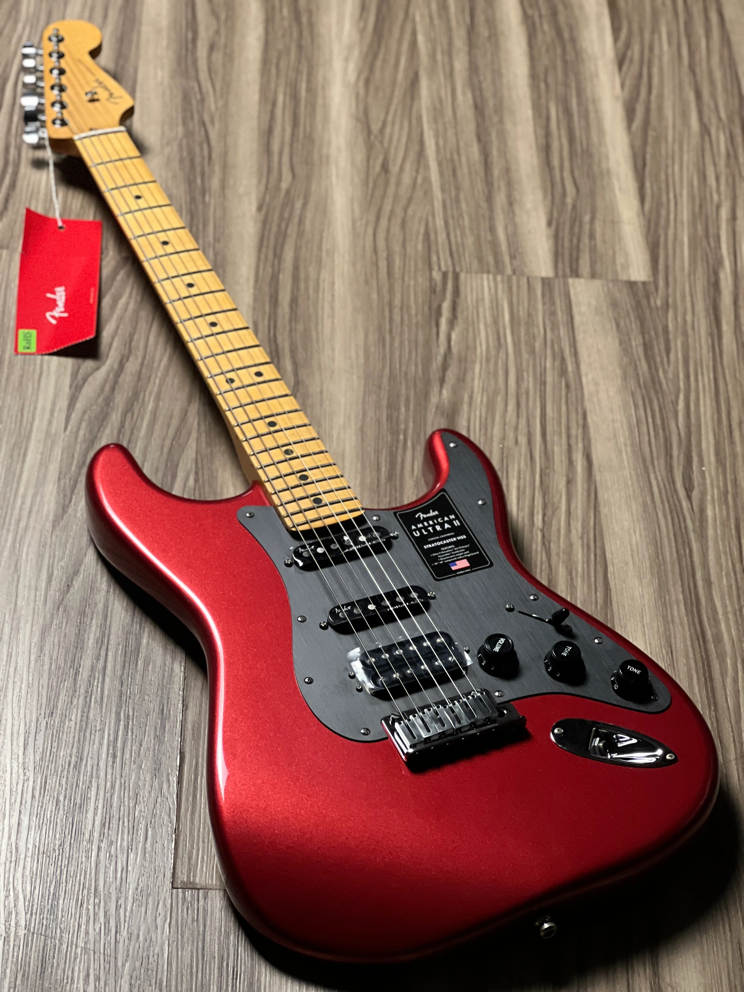 Fender American Ultra II Stratocaster HSS with Maple FB in Sinister Red US240038930 - Image 8