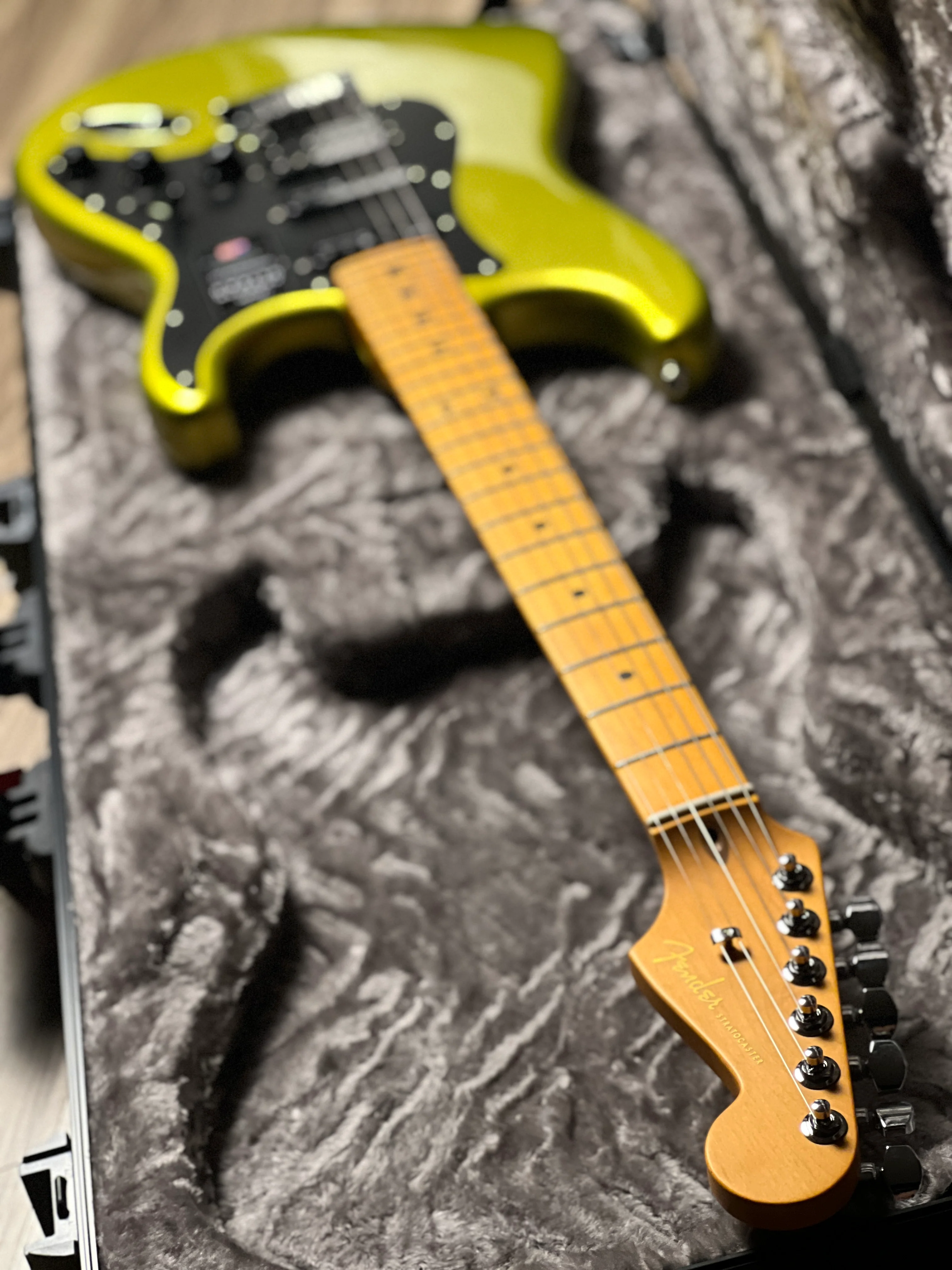 Fender American Ultra II Stratocaster HSS with Maple FB in Solar Flare - Image 7