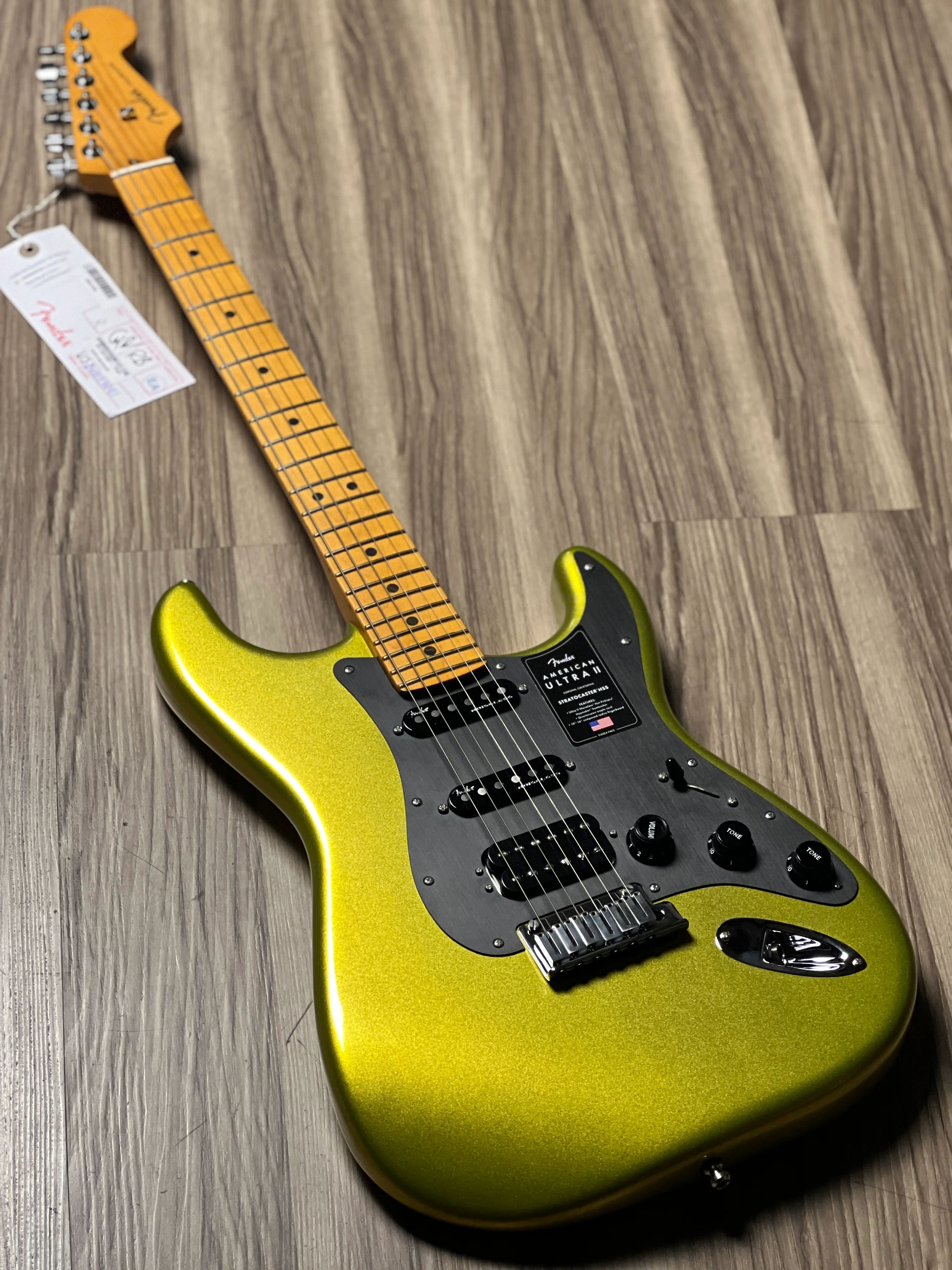 Fender American Ultra II Stratocaster HSS with Maple FB in Solar Flare - Image 8