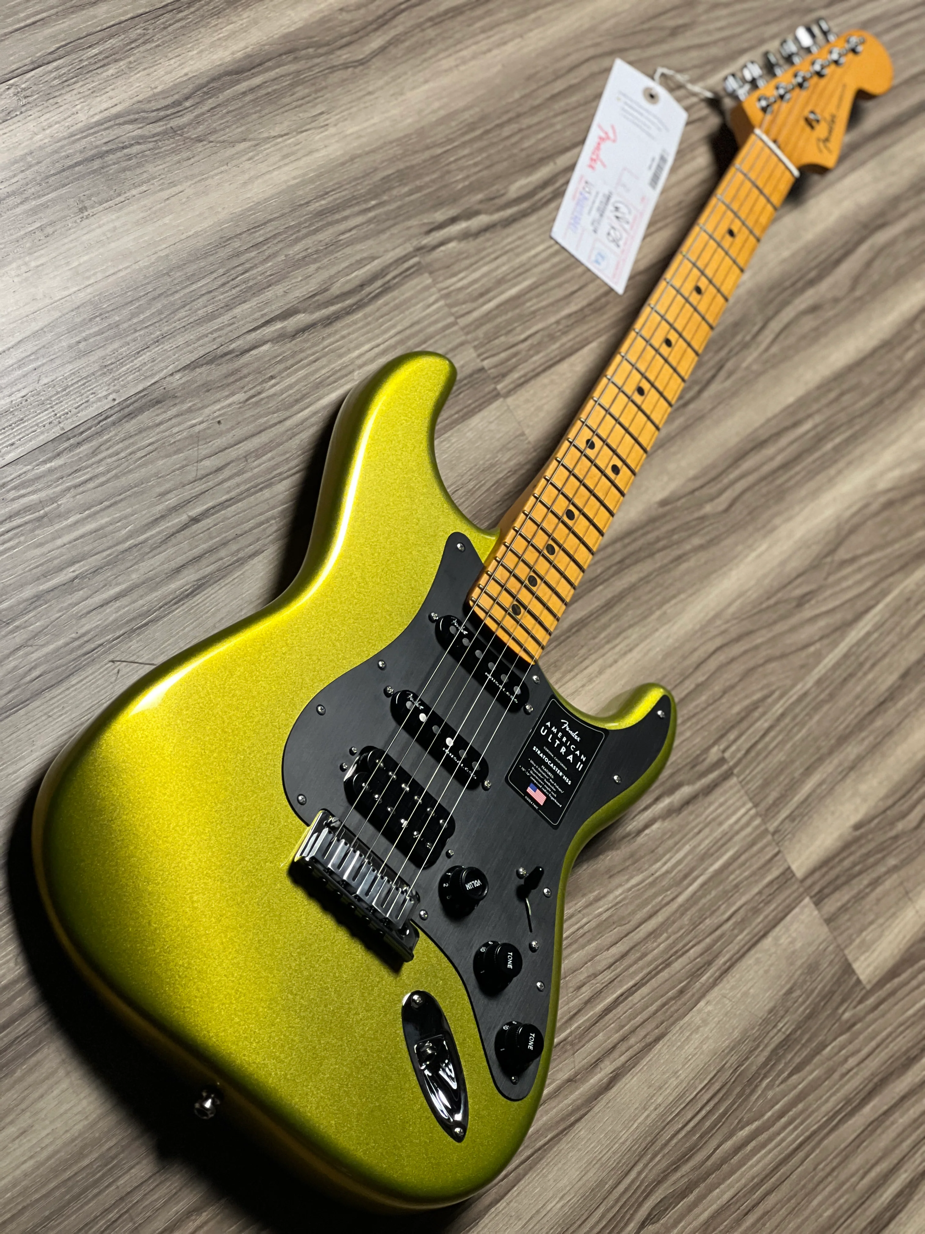 Fender American Ultra II Stratocaster HSS with Maple FB in Solar Flare - Image 9