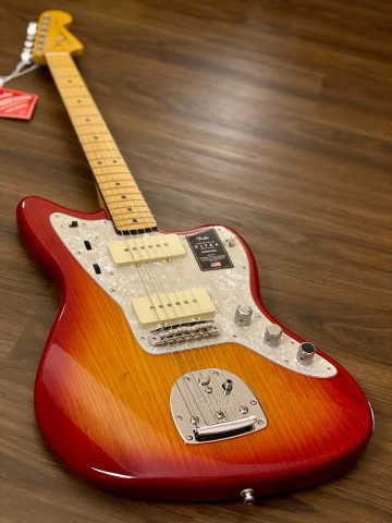 Fender American Ultra Jazzmaster with Maple Fingerboard - Plasma Red Burst - Image 6