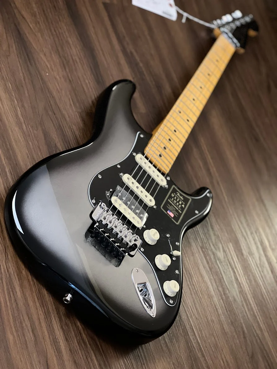 Fender American Ultra Luxe Stratocaster Floyd Rose HSS - Silverburst with Maple Fingerboard - Image 3