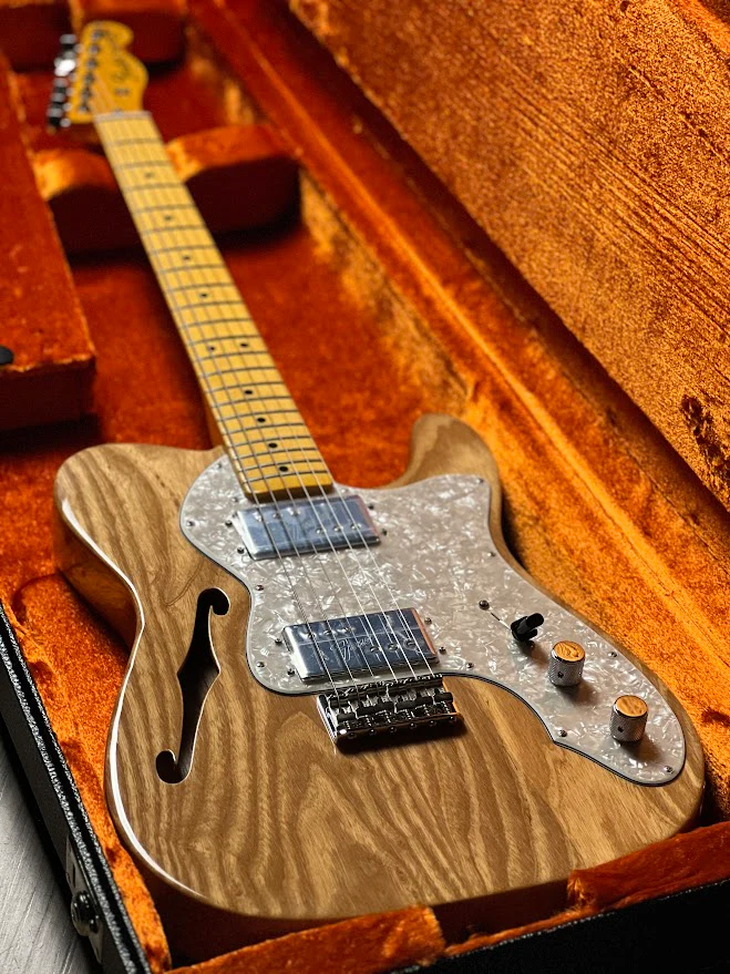 Fender American Vintage II 72 Telecaster Thinline Maple FB In Aged Natural - Image 2