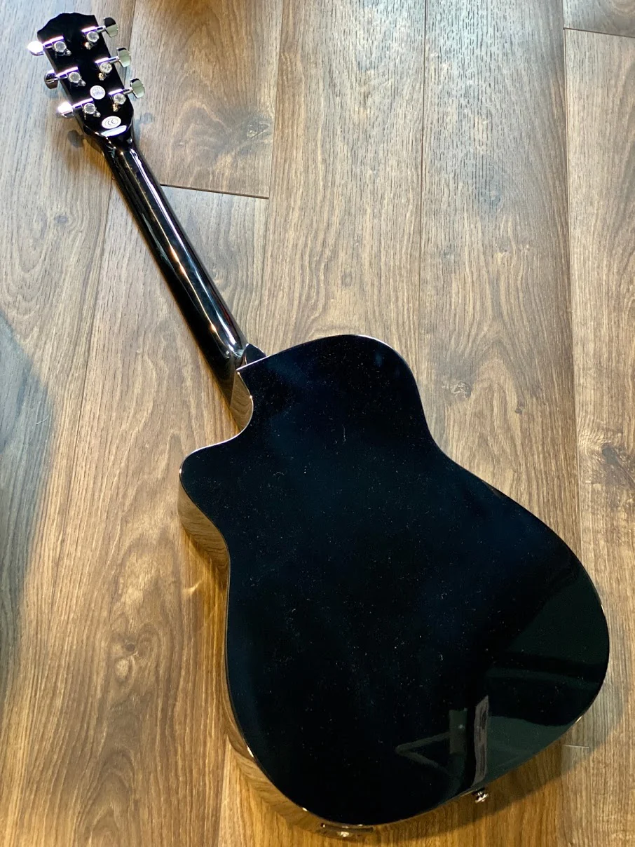 Fender CC60SCE Concert Sized Electric Acoustic Cutaway in Black - Image 3