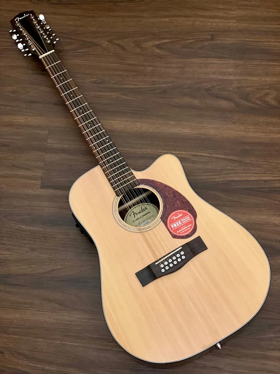 Fender CD-140SCE 12-string acoustic electric with case - Natural - Image 4