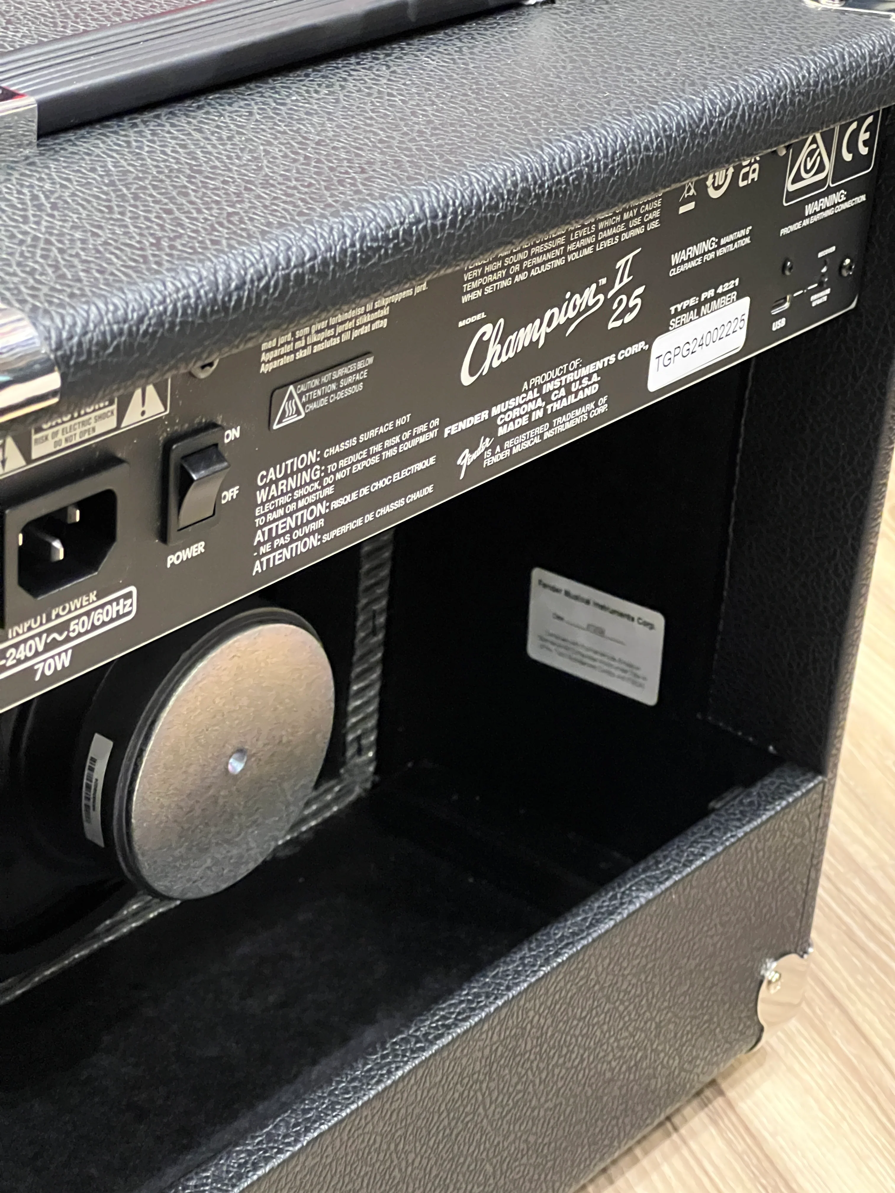Fender Champion II 25 Guitar Combo Amplifier, 230V EU - Image 4