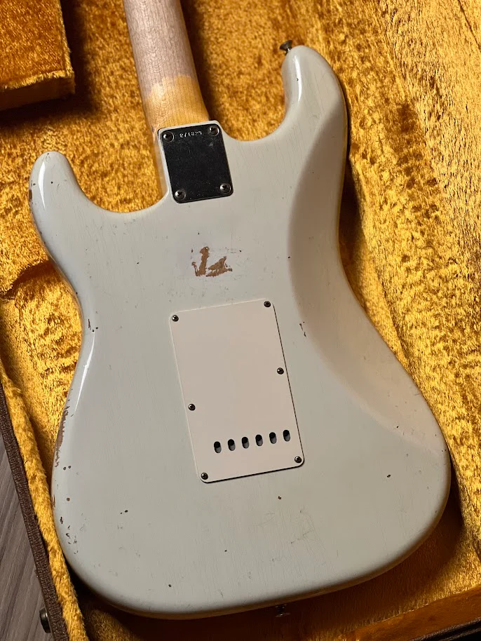 Fender Custom Shop 1961 Stratocaster Relic in Olympic White R71829 - Image 7