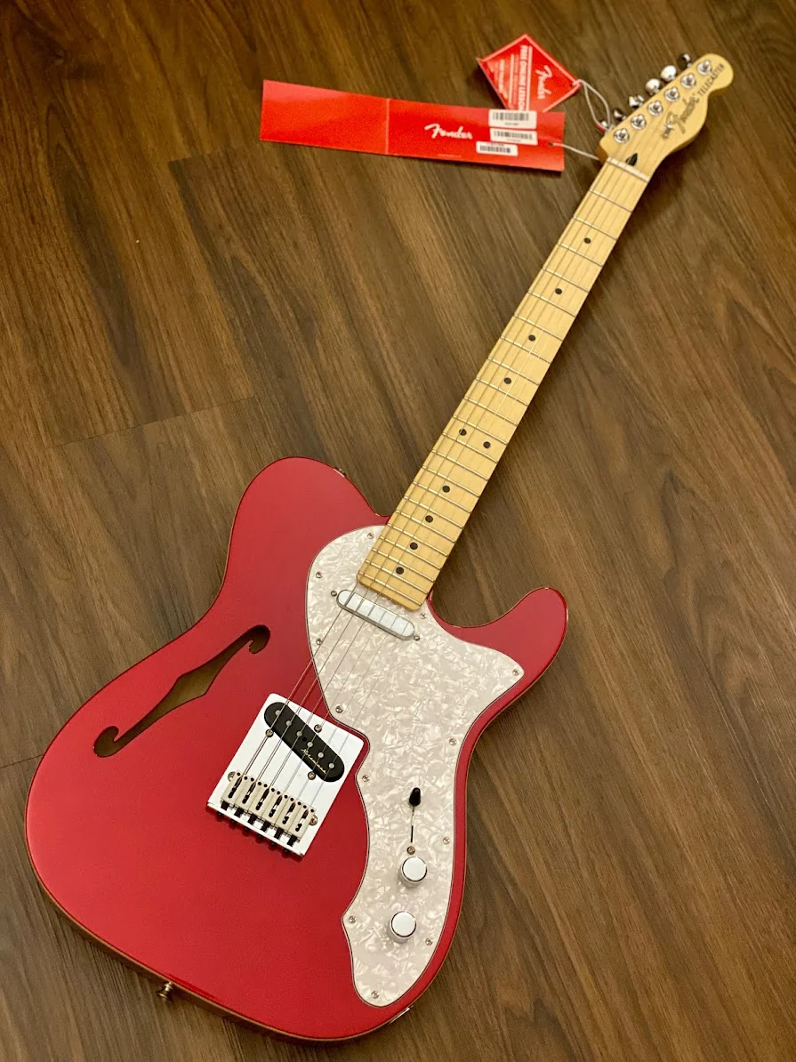Fender Deluxe Telecaster Thinline - Candy Apple Red with Maple Fingerboard - Image 2