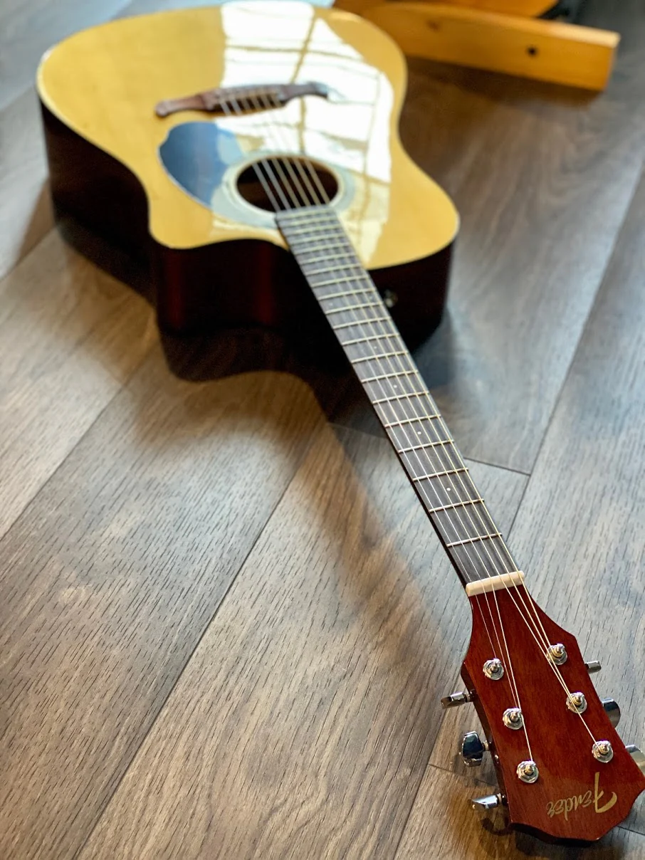 Fender FA-125CE Dreadnought with Walnut FB in Natural - Image 4