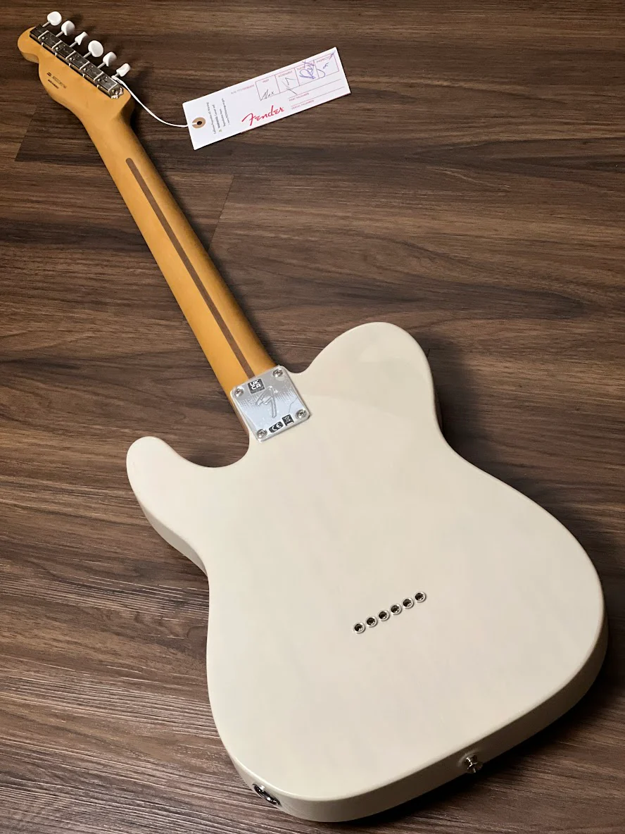 Fender Gold Foil Telecaster with Ebony FB in White Blonde - Image 3