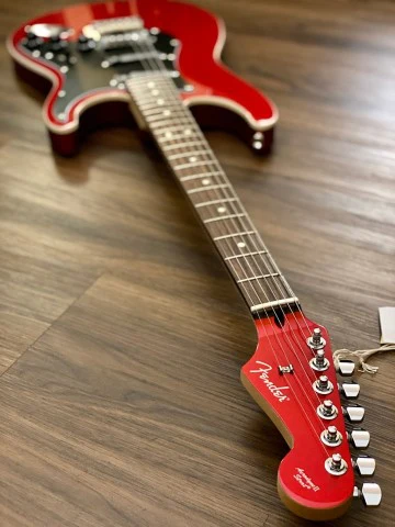 Fender Japan Aerodyne II HSS Stratocaster Medium Scale - Old Candy Apple Red - Image 4