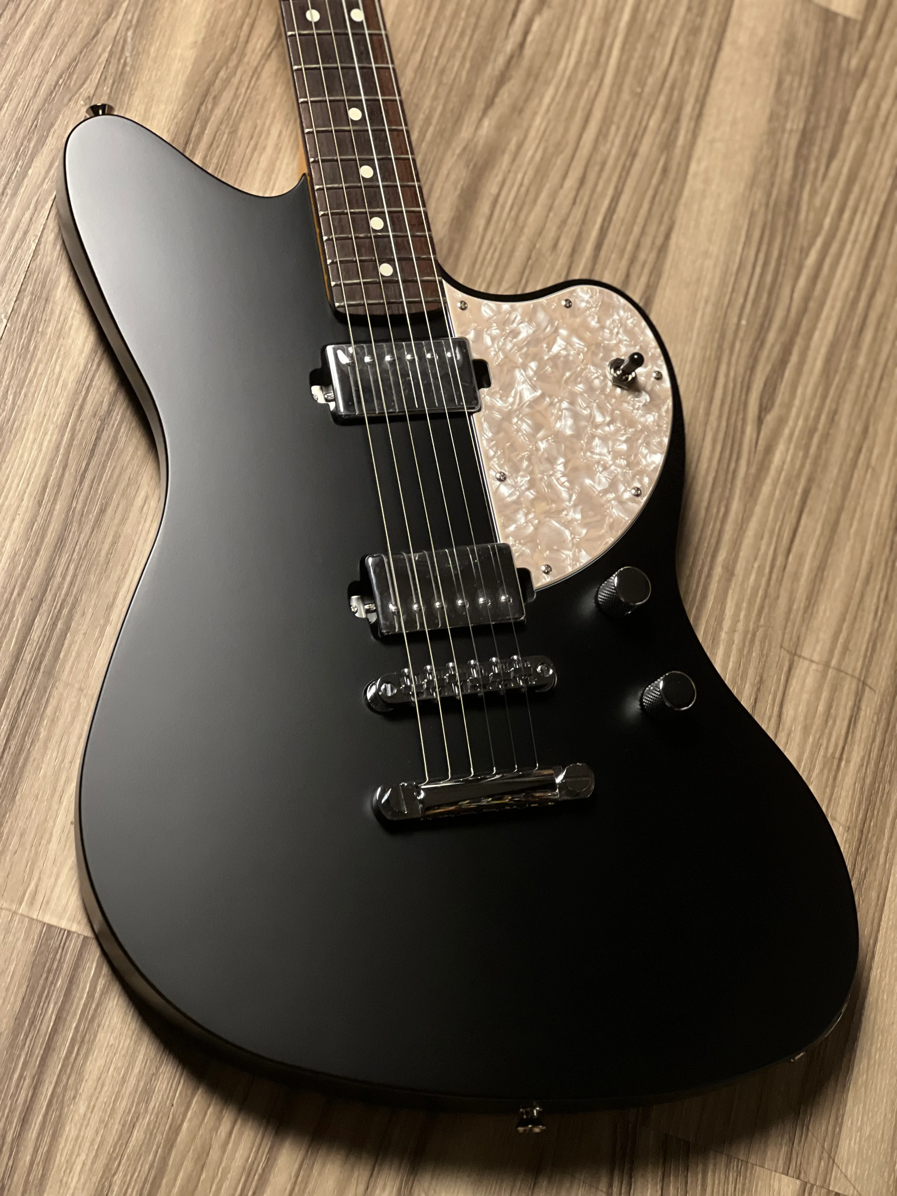 Fender Japan Elemental Jazzmaster HH with RW FB in Stone Black JD22029631 - Image 3