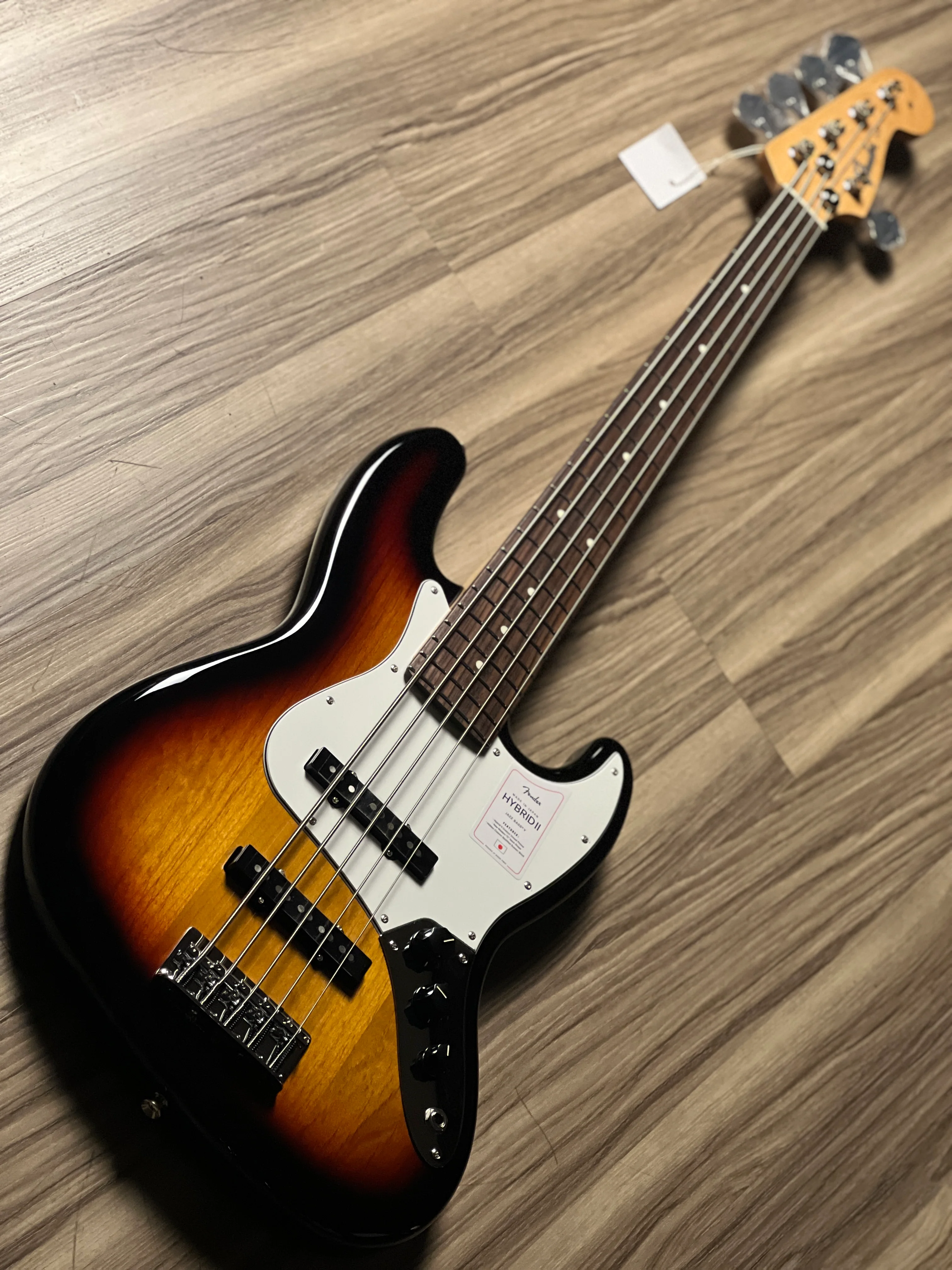 Fender Japan Hybrid II Jazz Bass V Guitar with RW FB in 3-Color Sunburst JD24002016 - Image 3