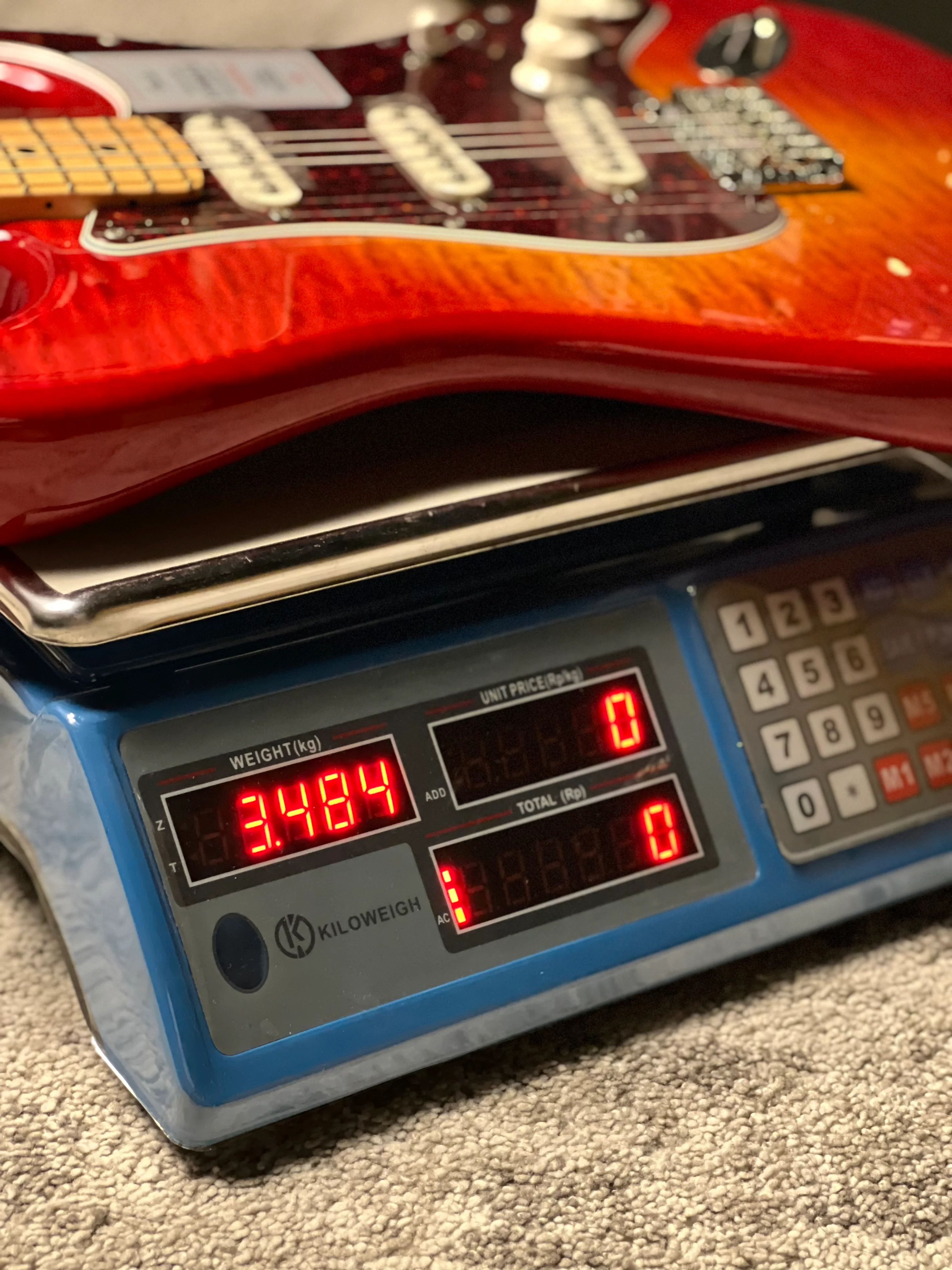 Fender Japan Hybrid II Stratocaster with Maple FB in Flame Sunset Orange Transparent JD24010017 - Image 9