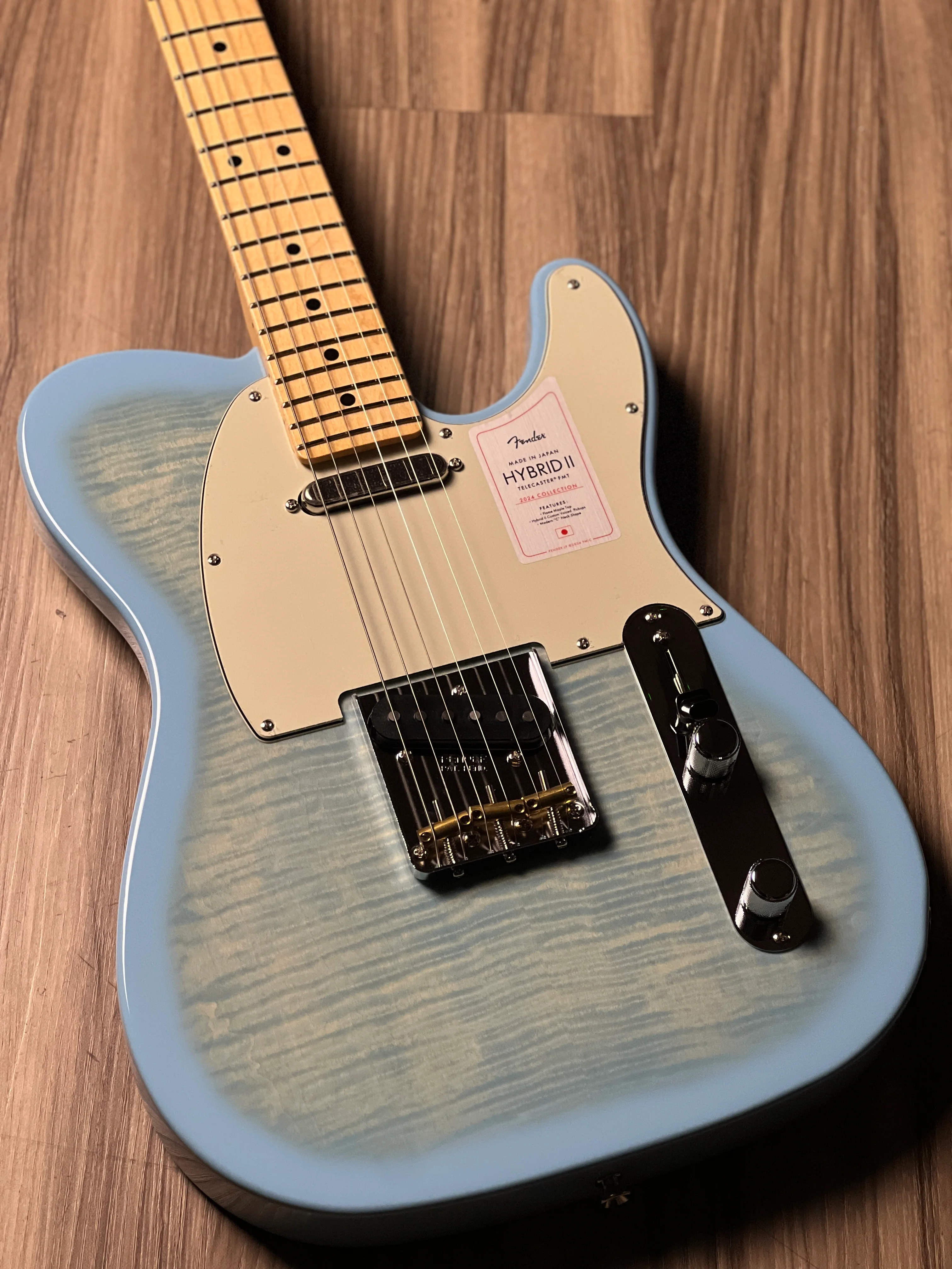 Fender Japan Hybrid II Telecaster With Maple FB In Celeste Blue JD24010486 - Image 3