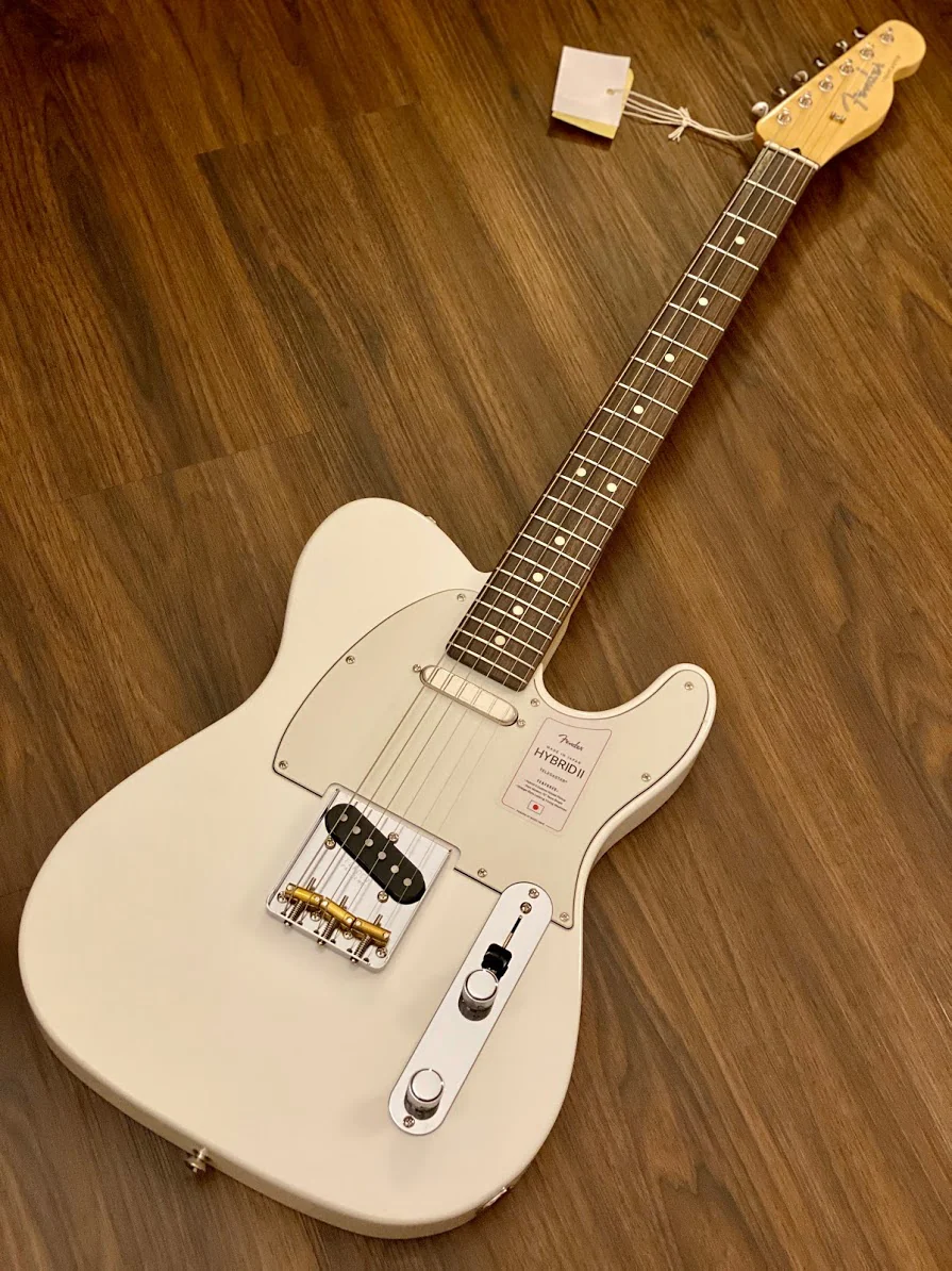 Fender Japan Hybrid II Telecaster with Rosewood FB in Arctic White - Image 2