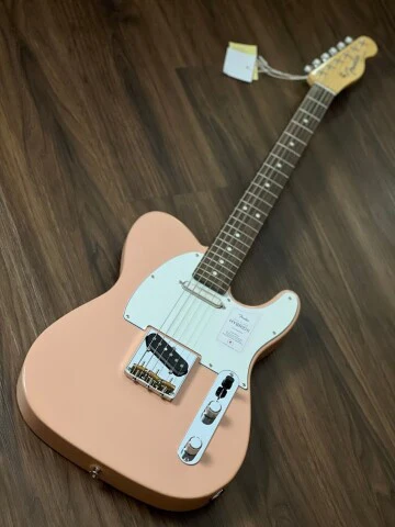 Fender Japan Hybrid II Telecaster with RW FB in Flamingo Pink - Image 3