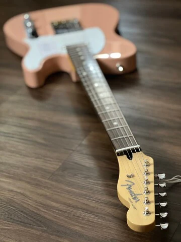 Fender Japan Hybrid II Telecaster with RW FB in Flamingo Pink - Image 5