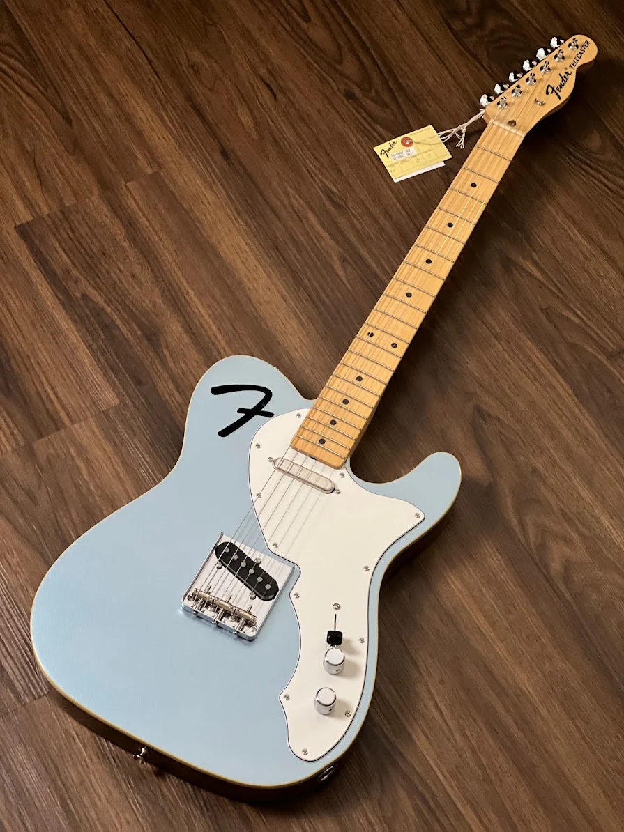 Fender Japan Limited Edition F Hole Telecaster Thinline with Maple FB in Mystic Ice Blue - Image 2