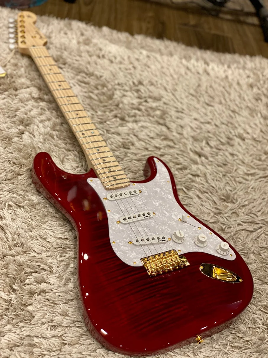 Fender Japan Ritchie Kotzen Signature Stratocaster with Maple FB in Transparent Red Burst - Image 2