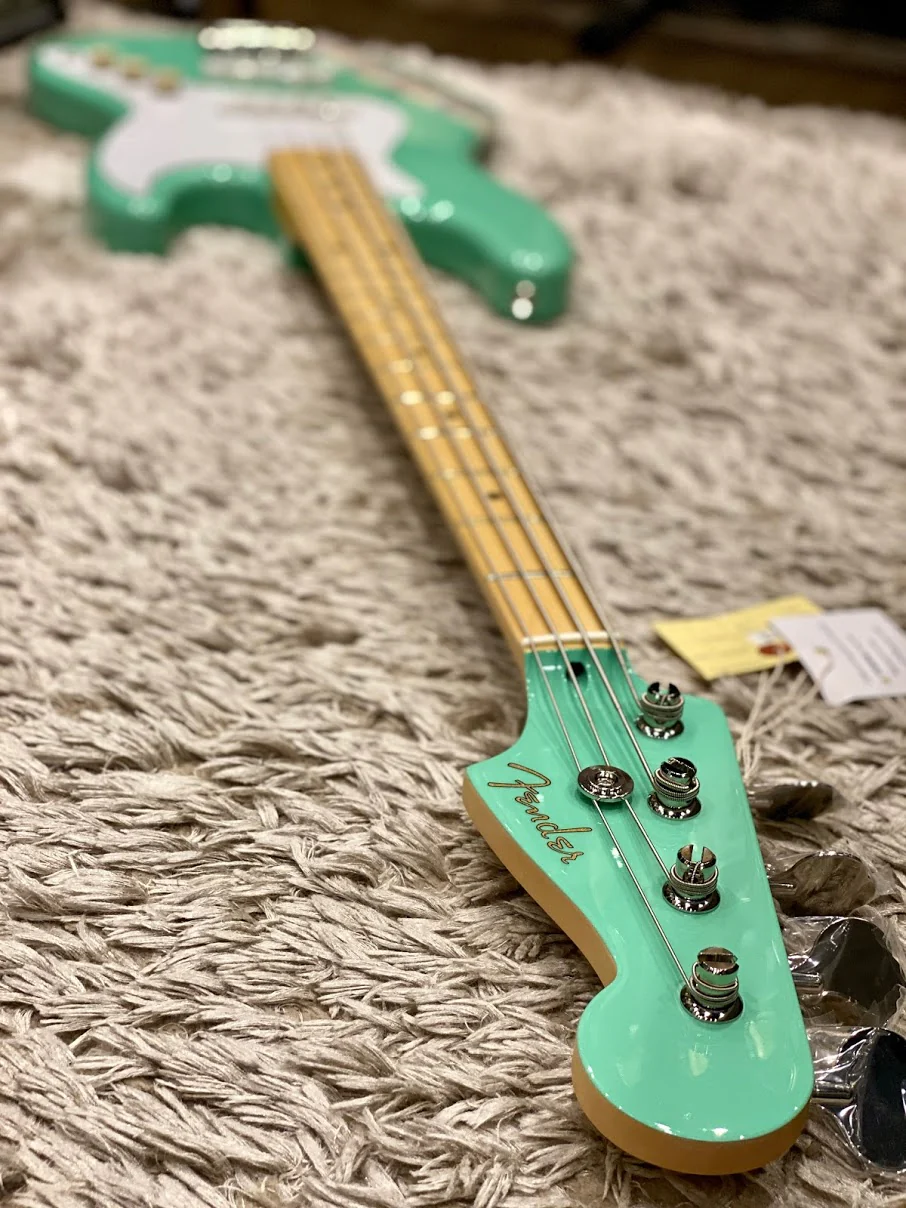 Fender Japan Silent Siren Signature Jazz Bass with Maple FB in Surf Green - Image 4