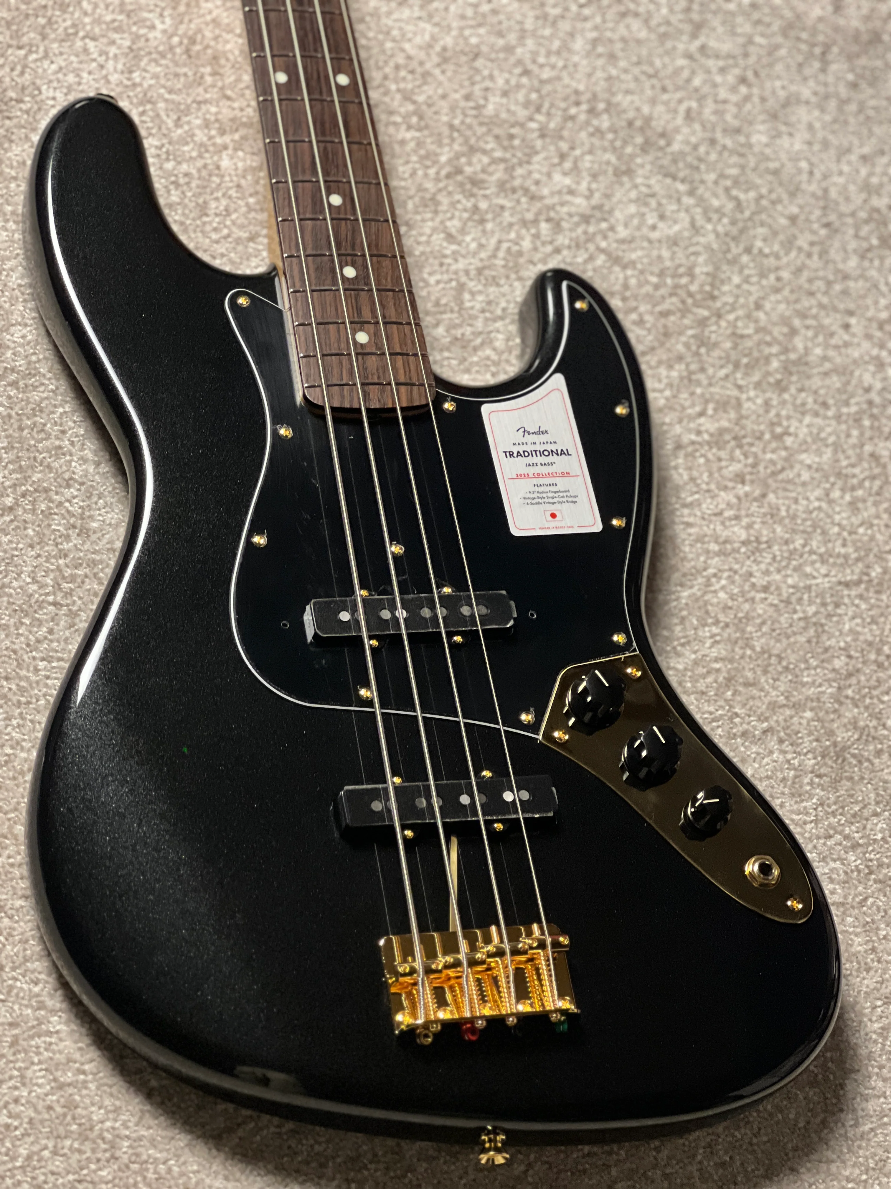 Fender Japan Traditional 2025 Collection 60s Jazz Bass with RW FB in Black Pearl JD25016119 - Image 4