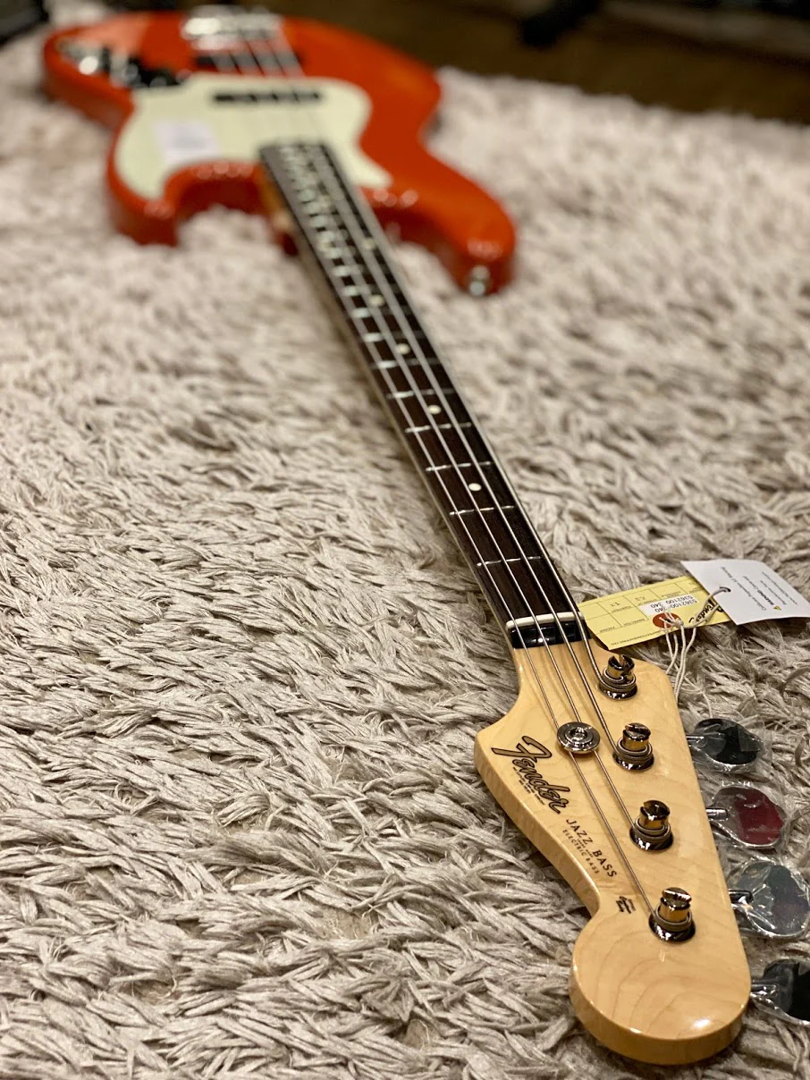 Fender Japan Traditional II 60s Jazz Bass with Rosewood Fretboard in Fiesta Red - Image 3