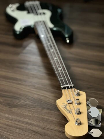 Fender Japan Traditional II 60s Precision Bass Guitar with RW FB in Aged Sherwood Green Metallic - Image 4