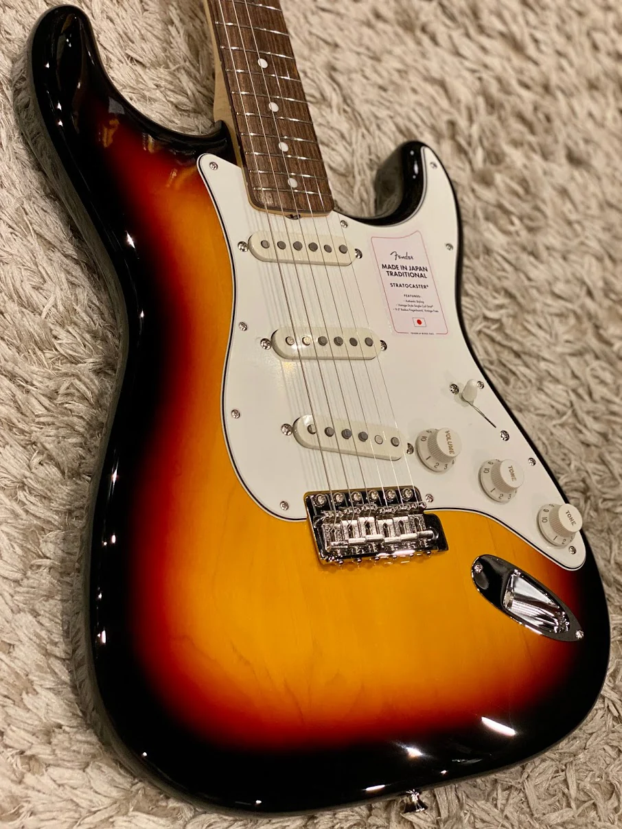 Fender Japan Traditional II Late 60s Stratocaster with Rosewood FB in 3 Tone Sunburst - Image 2