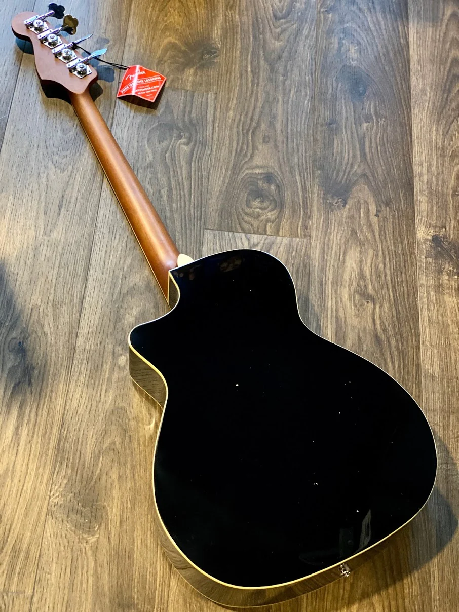 Fender Kingman Acoustic Bass Guitar with Bag in Jetty Black - Image 3