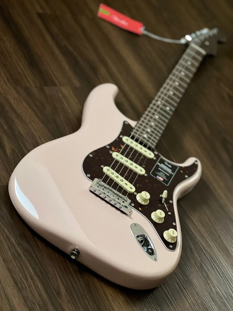 Fender Limited Edition American Professional II Stratocaster with Rosewood FB in Shell Pink - Image 3