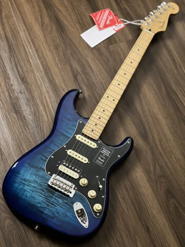 Fender Limited Edition Player HSS Stratocaster Plus Top with Maple FB in Blue Burst - Image 2