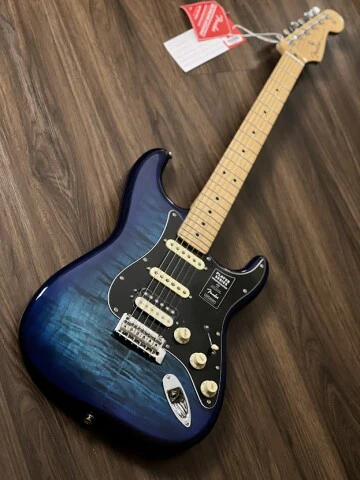Fender Limited Edition Player HSS Stratocaster Plus Top with Maple FB in Blue Burst - Image 3