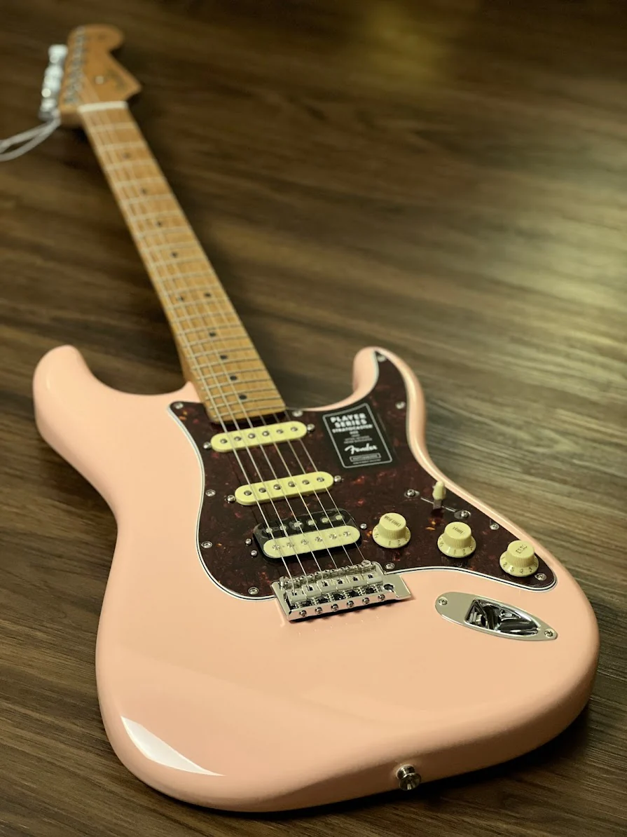 Fender Limited Edition Player HSS Stratocaster with Roasted Maple FB in Shell Pink - Image 2
