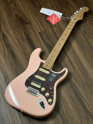 Fender Limited Edition Player HSS Stratocaster with Roasted Maple FB in Shell Pink - Image 3