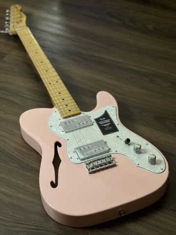 Fender Limited Edition Vintera 70s Telecaster Thinline in Shell Pink - Image 3